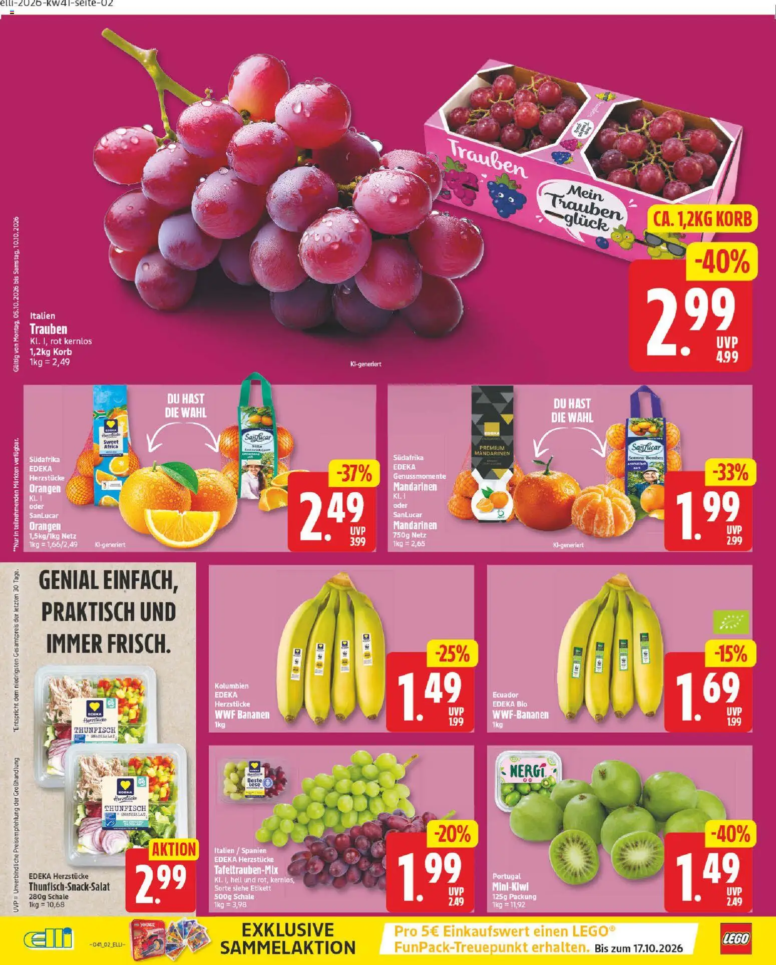 Elli Markt Prospekt Gütersloh – gültig ab 05.10.2026 | Seite: 6 | Produkte: Thunfisch, Bananen, Mandarinen, Orangen