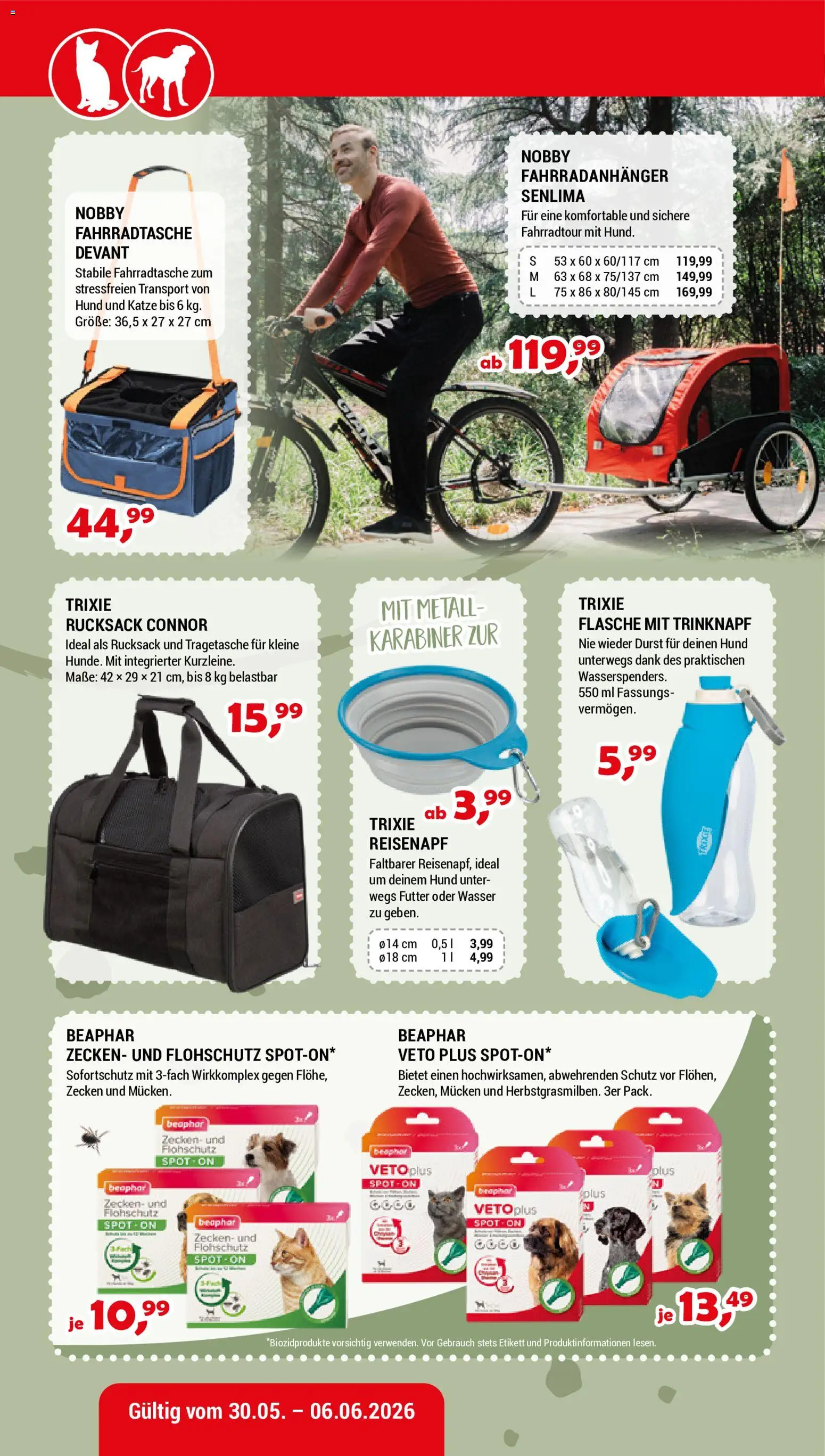 zookauf Prospekt – gültig ab 30.05.2026 | Seite: 2 | Produkte: Wasser, Rucksack