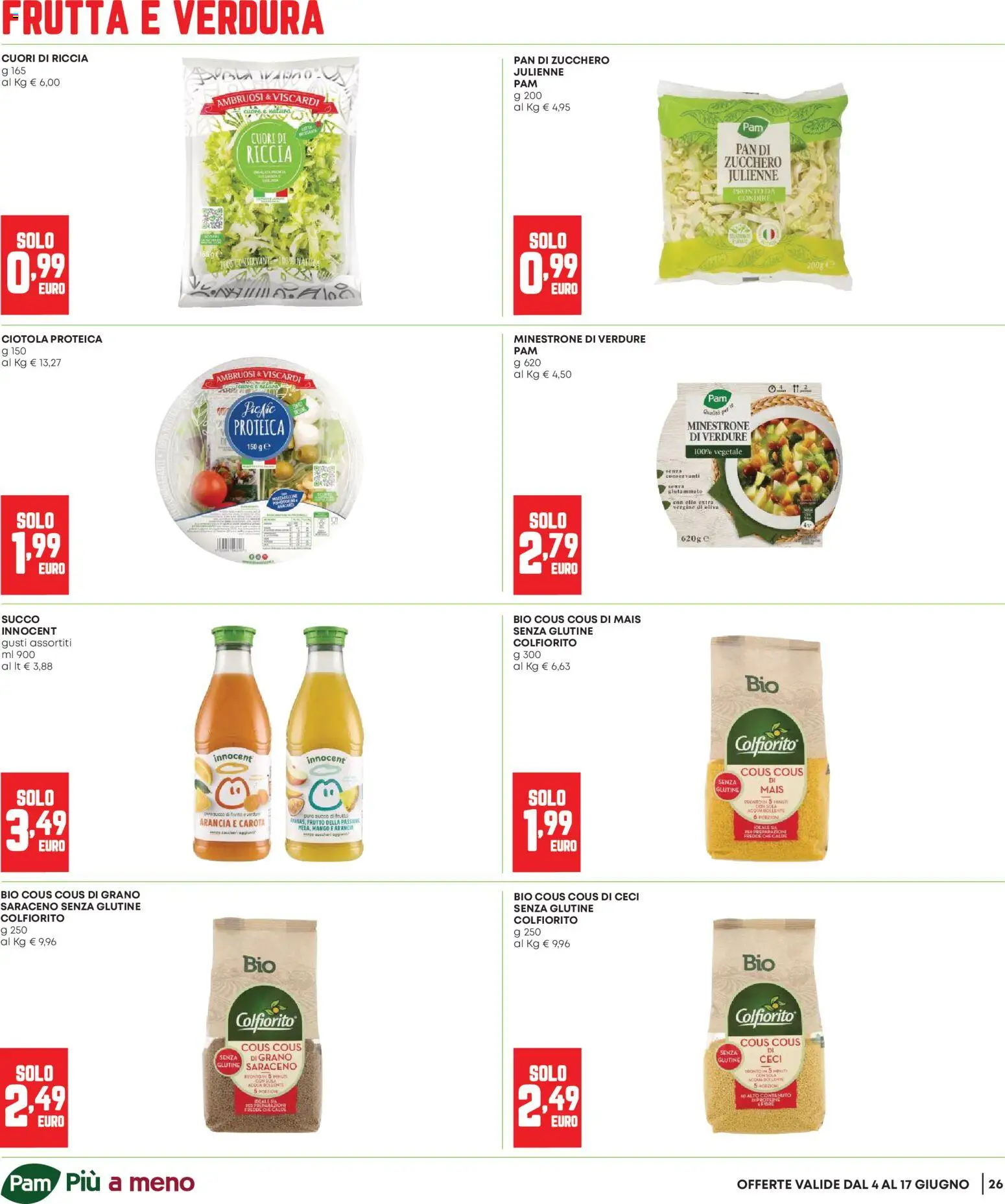 Volantino Panorama del 04.06.2026 | Pagina: 26 | Prodotti: Succo, Ceci, Olio, Ciotola