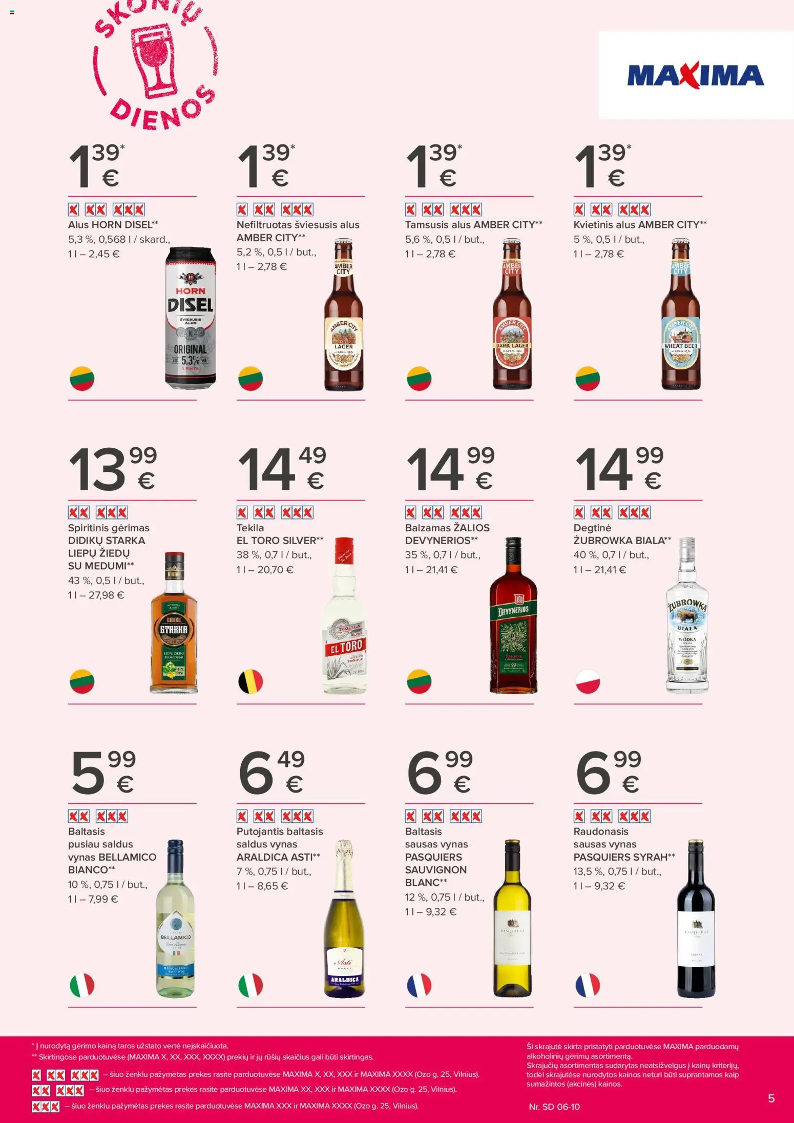 MAXIMA akcijos nuo 28.05.2026 | Puslapis: 5 | Prekių: Balzamas, Degtinė, Vynas, Alus