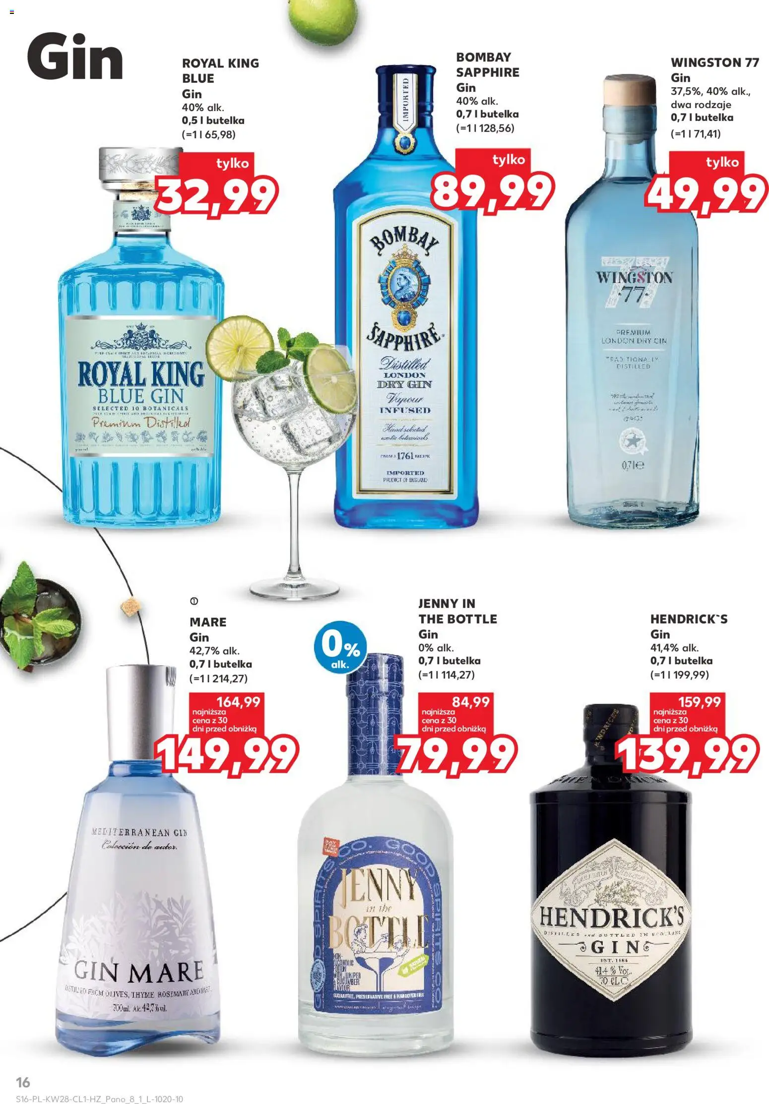 Kaufland Polsko leták - Barek od 09.07.2026 | Strana: 16 | Produkty: Gin, Gin Mare