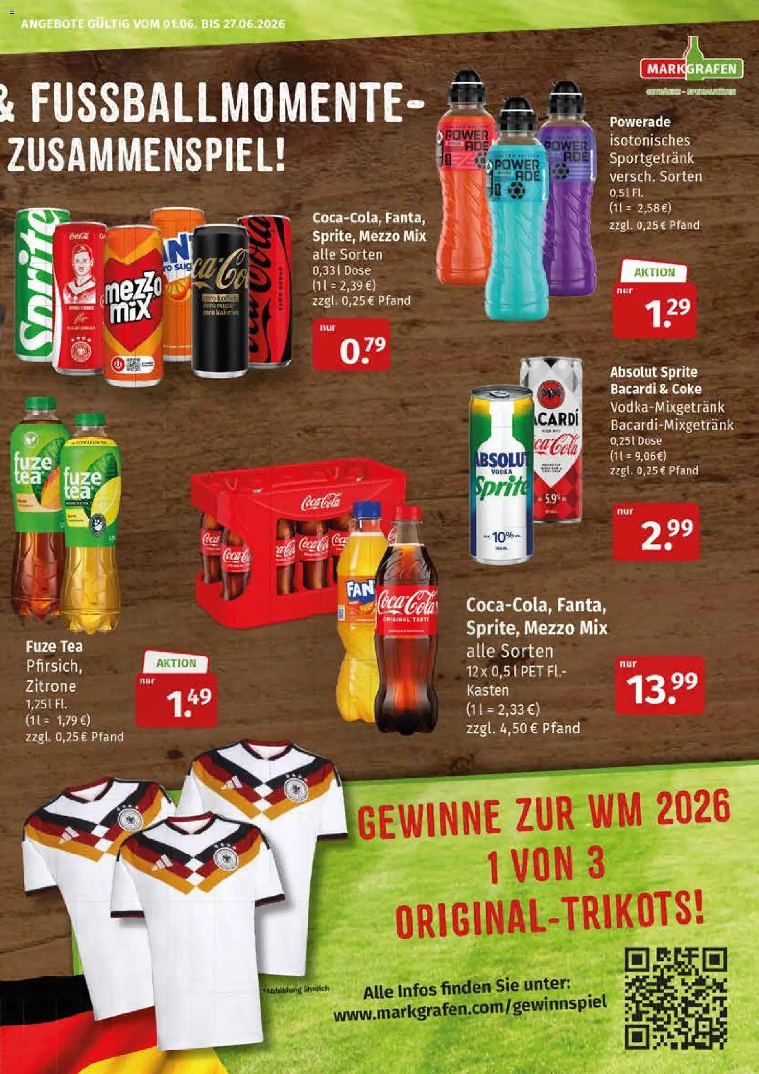 Markgrafen Prospekt – gültig ab 01.06.2026 | Seite: 3 | Produkte: Fuze tea, Mezzo mix, Coca cola, Vodka