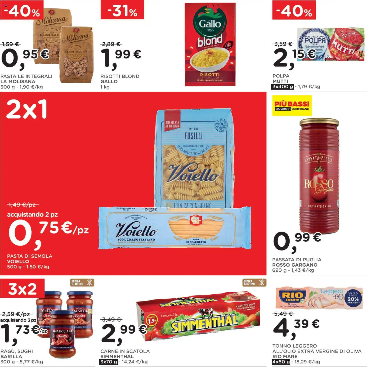 Volantino Poli del 19/08/2026 | Pagina: 16 | Prodotti: Riso, Voiello, Pasta di semola, Barilla