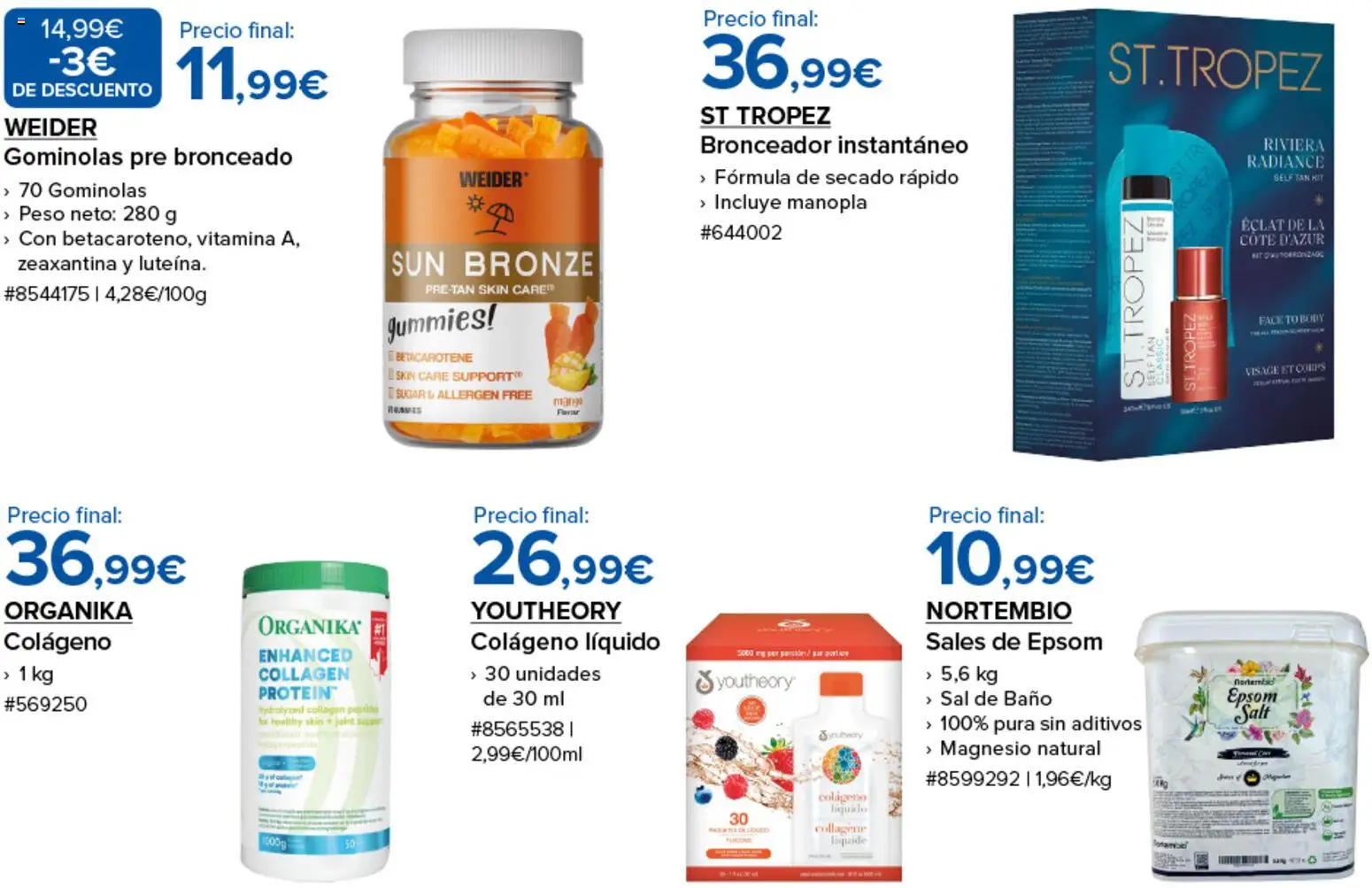 Costco Cuidado Beleza │ válido desde el 08/07/2026 | Página: 8 | Productos: Bronceador, Peso, Body, Baño