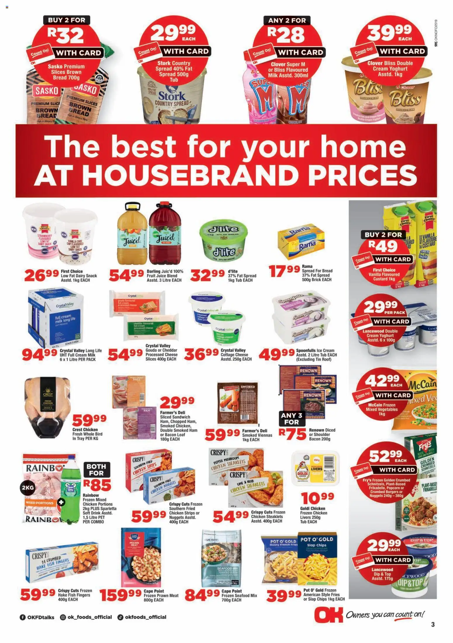 New OK Foods catalogue – valid from 12/08/2026 | Page: 3 | Products: Tray, Chicken, Ice cream, Vegetables