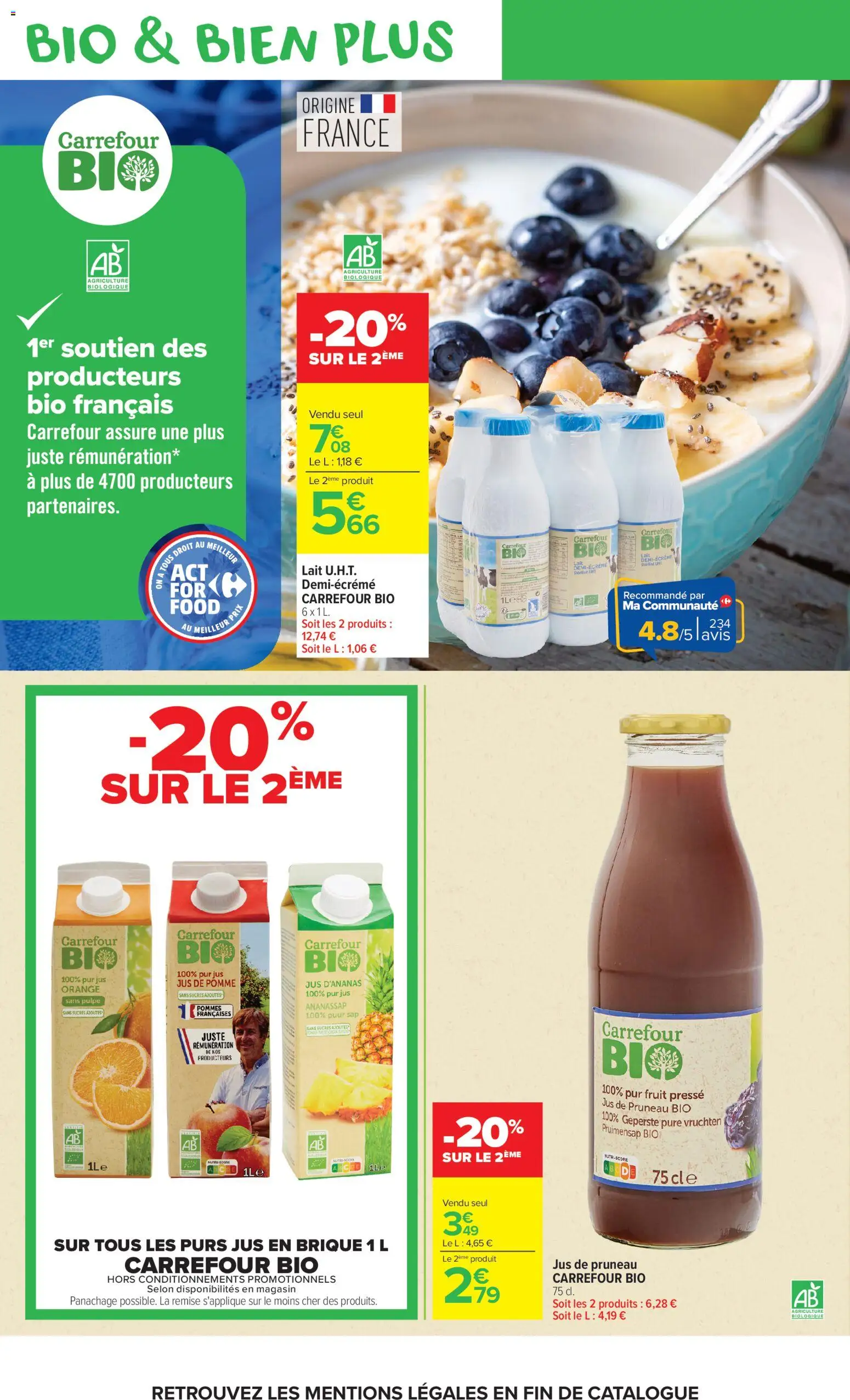 {H1} | Page: 6 | Produits: Orange, Pomme, Jus d'ananas, Lait