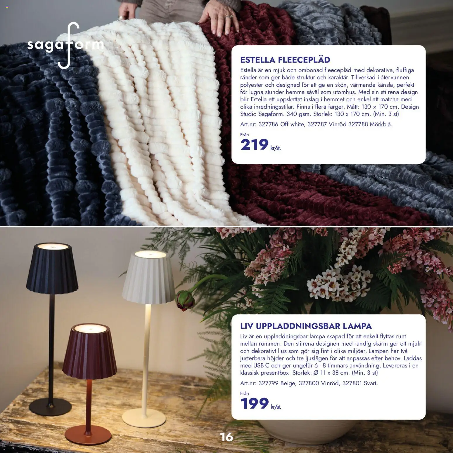 Lyreco reklamblad aktuell från 19/08/2026 | Sida: 16 | Produkter: Lampa, Matcha, Ljus