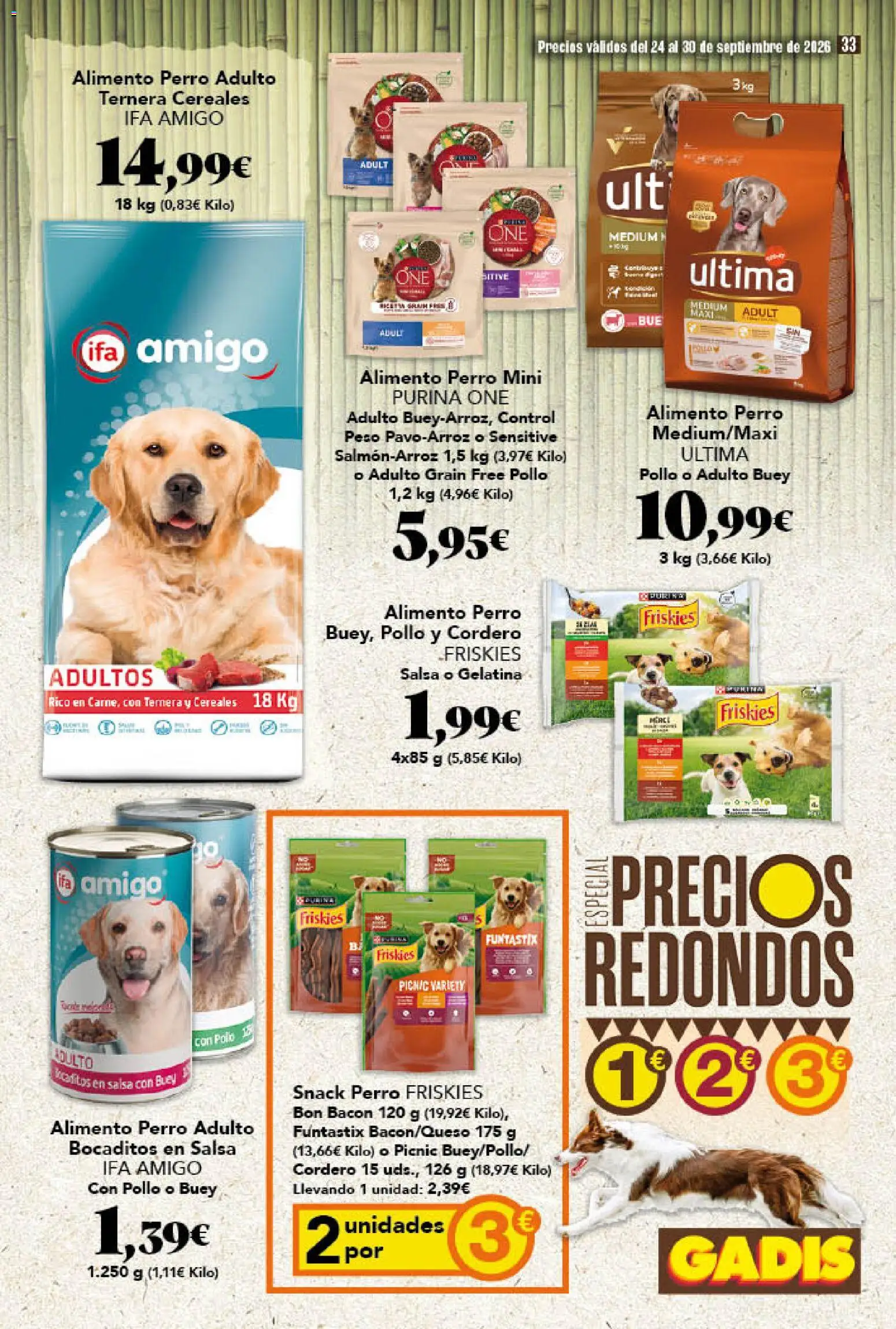 Gadis folleto │ válido desde el 24/09/2026 | Página: 33 | Productos: Peso, Cordero, Bacon, Pollo