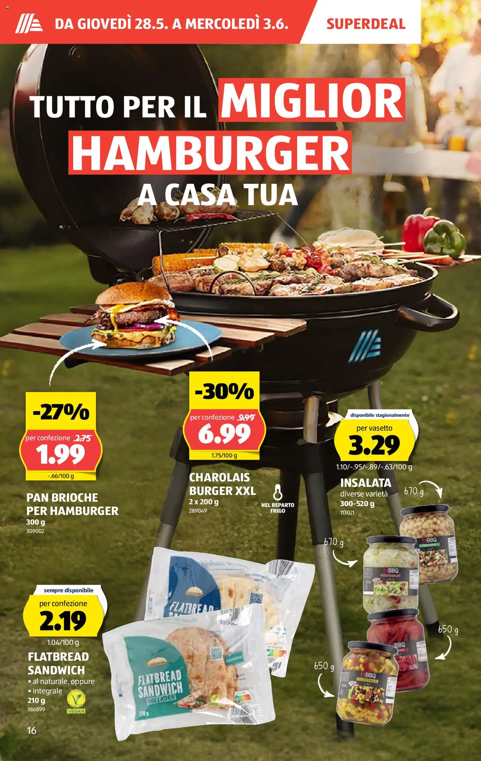 Aldi aktionen IT – gültig ab 28.05.2026 | Seite: 16 | Produkte: Burger