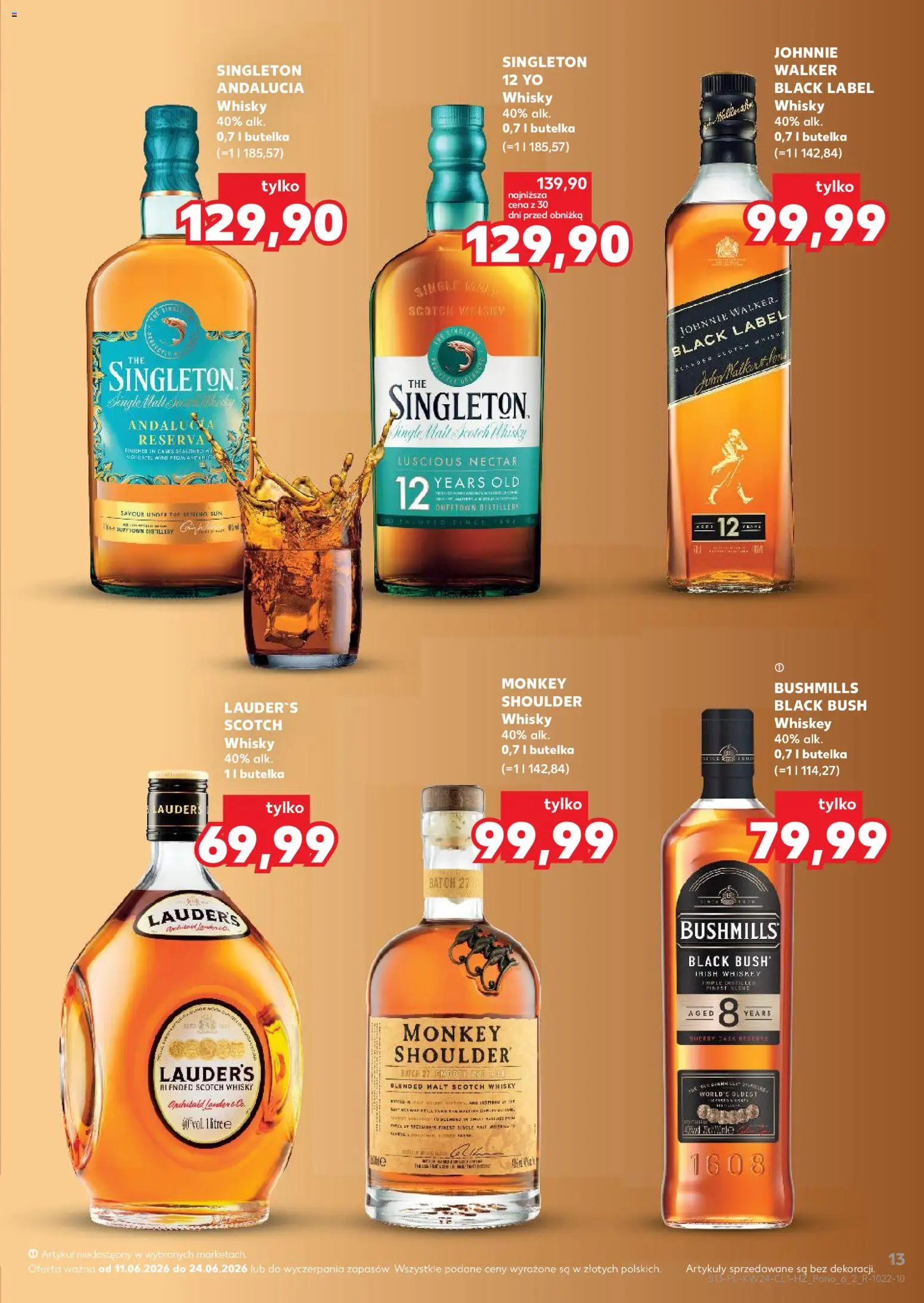 Kaufland Polsko leták - Barek od 11.06.2026 | Strana: 13 | Produkty: Finest, Weleda, Batoh, Whisky