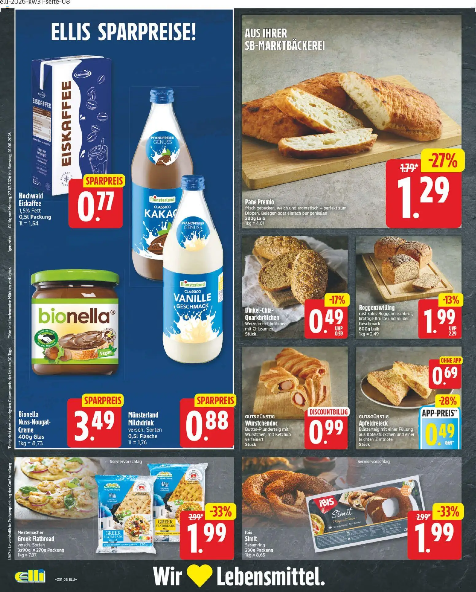 Elli Markt Prospekt Gütersloh – gültig ab 27.07.2026 | Seite: 12 | Produkte: Pane, Creme, Ketchup