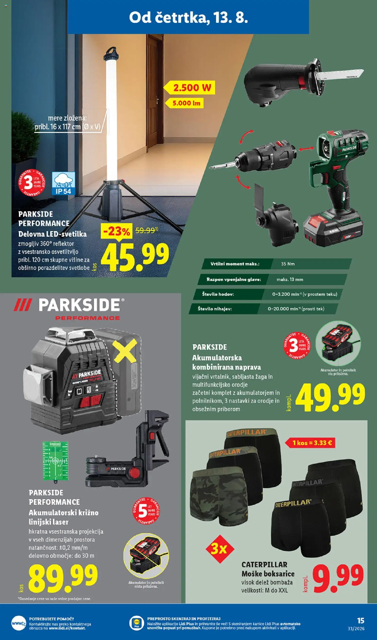 Novi Lidl katalog ponudbe – veljaven od 13.08.2026 | Stran: 25 | Izdelki: Orodje, Kos, Akumulator, Polnilnik