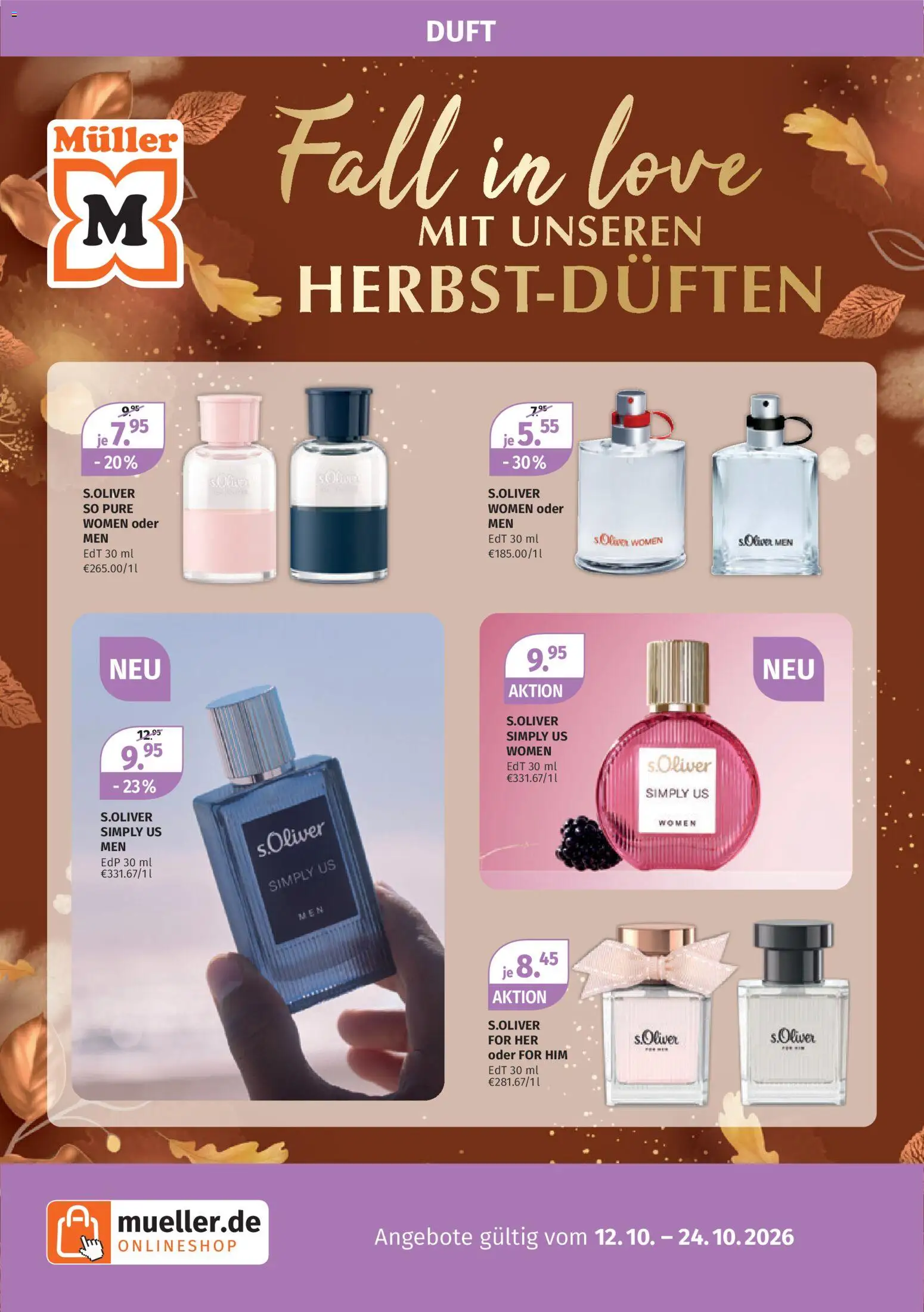 Müller Parfümerie-Highlights – gültig ab 12.10.2026 | Seite: 1 | Produkte: Duft