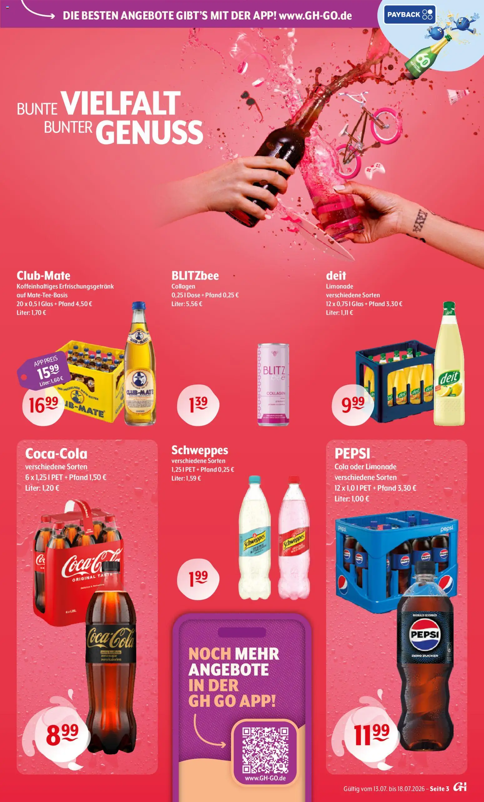 Getränke Hoffmann - Hamburg – gültig ab 13.07.2026 | Seite: 3 | Produkte: Cola, Limonade, Zucker, Pepsi