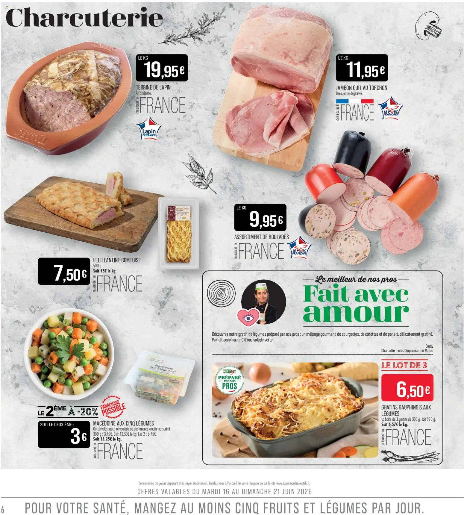 {H1} | Page: 6 | Produits: Salade, Carottes, Torchon, Carotte