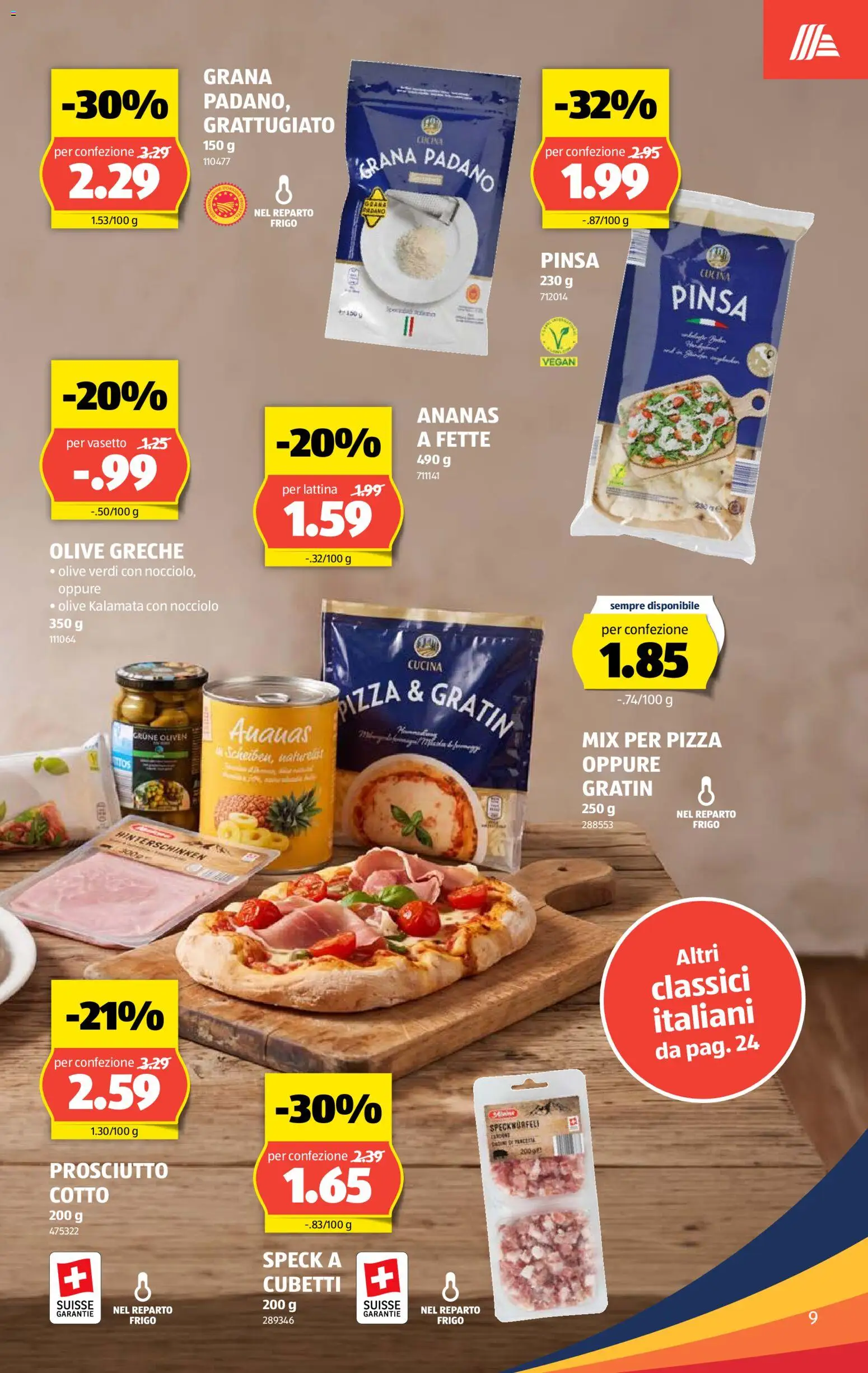 Aldi aktionen IT – gültig ab 03.09.2026 | Seite: 9 | Produkte: Grana Padano, Pizza, Ananas