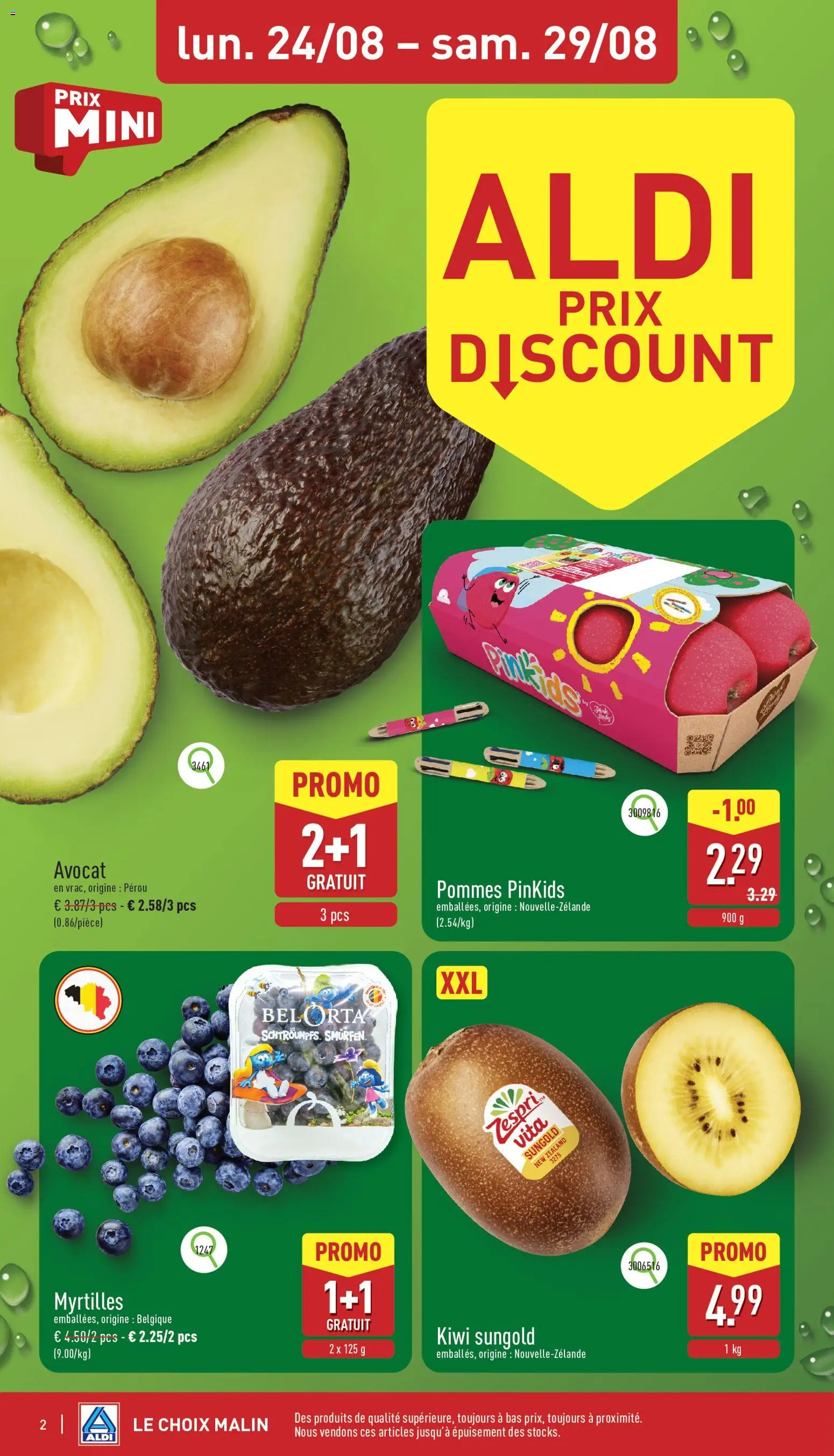{H1} | Pagina: 2 | Producten: Kiwi, Avocado