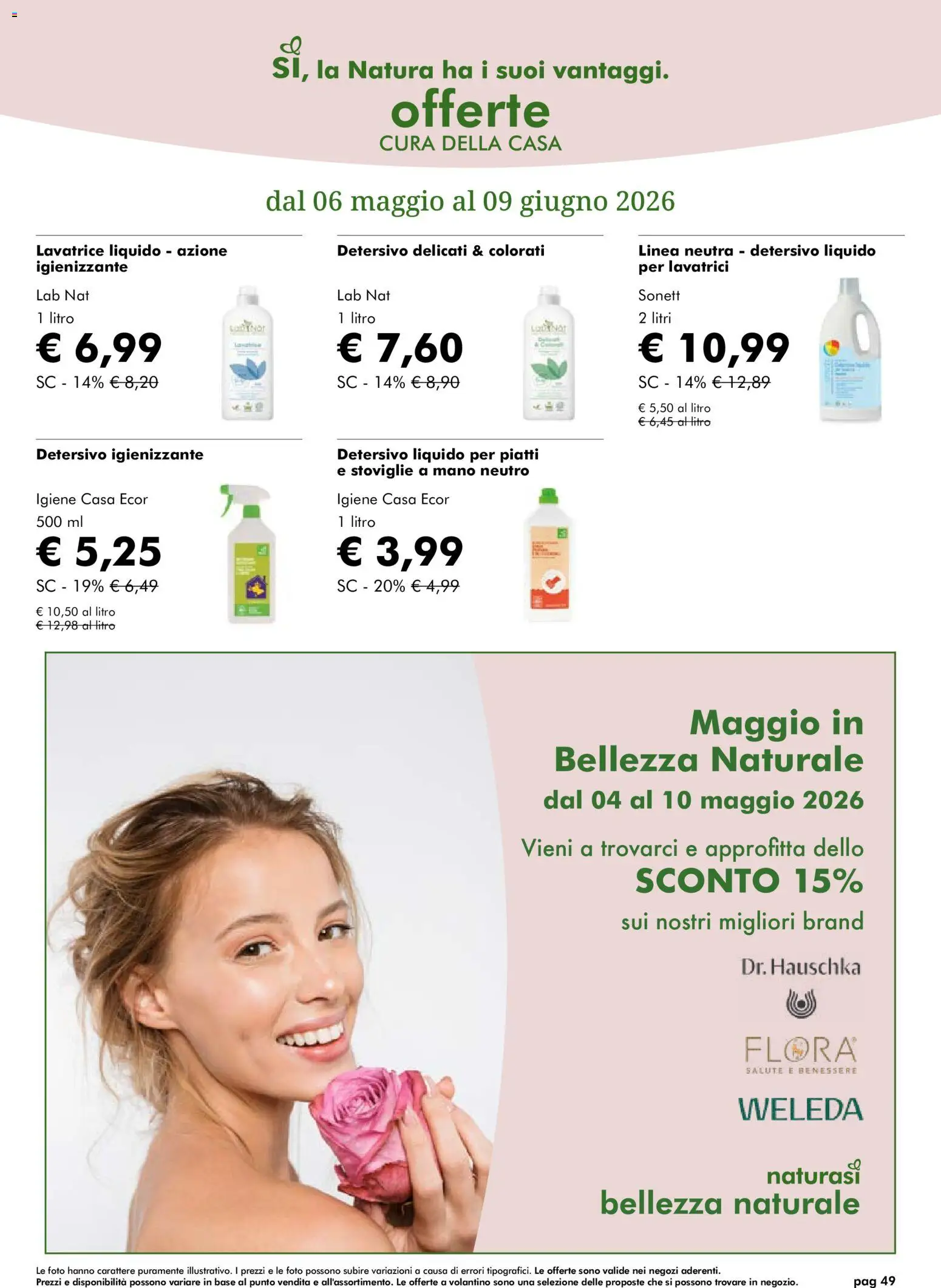 Volantino Natura Sì del 06.05.2026 | Pagina: 49 | Prodotti: Lavatrice