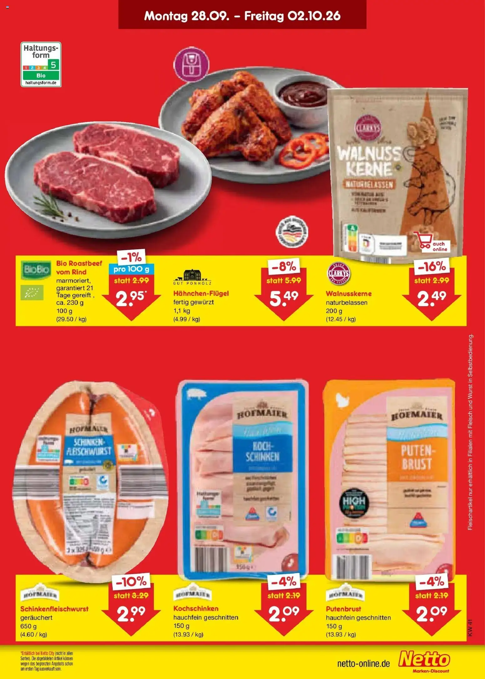 Netto Marken-Discount Prospekt Pirna – gültig ab 05.10.2026 | Seite: 23 | Produkte: Roastbeef, Wurst, Schinken, Fleisch