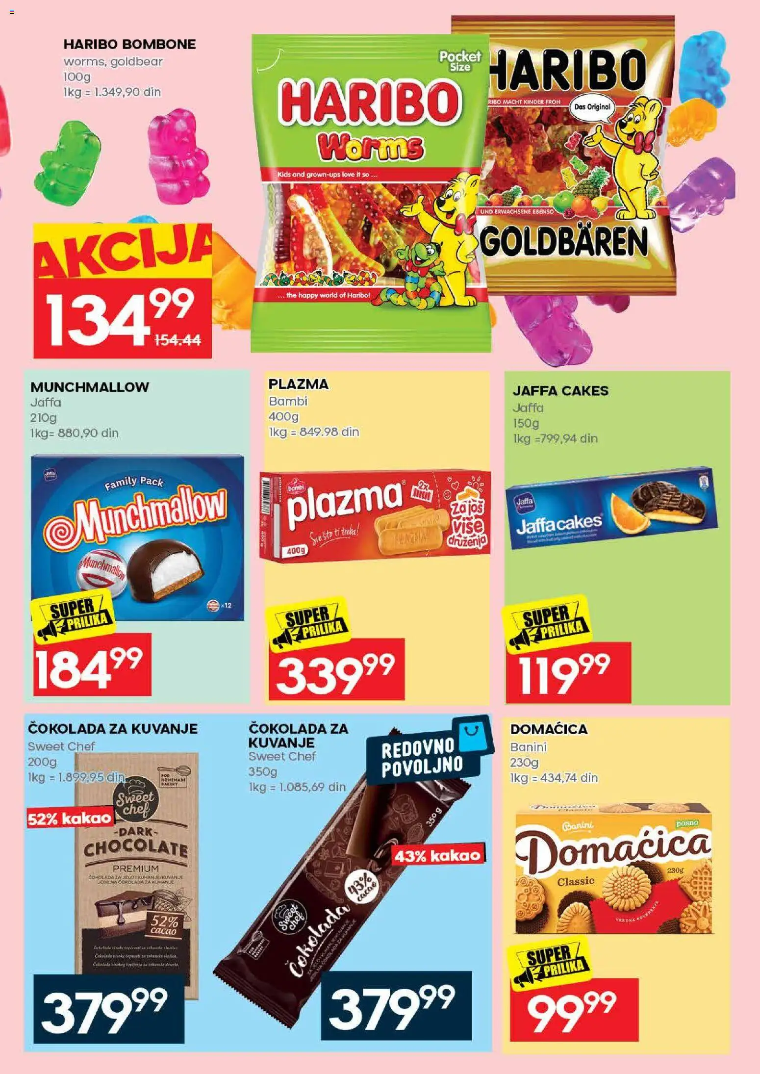 Roda katalog - važi od 28.05.2026 | Strana: 22 | Proizvode: Bombone, Munchmallow, Sto, Domaćica