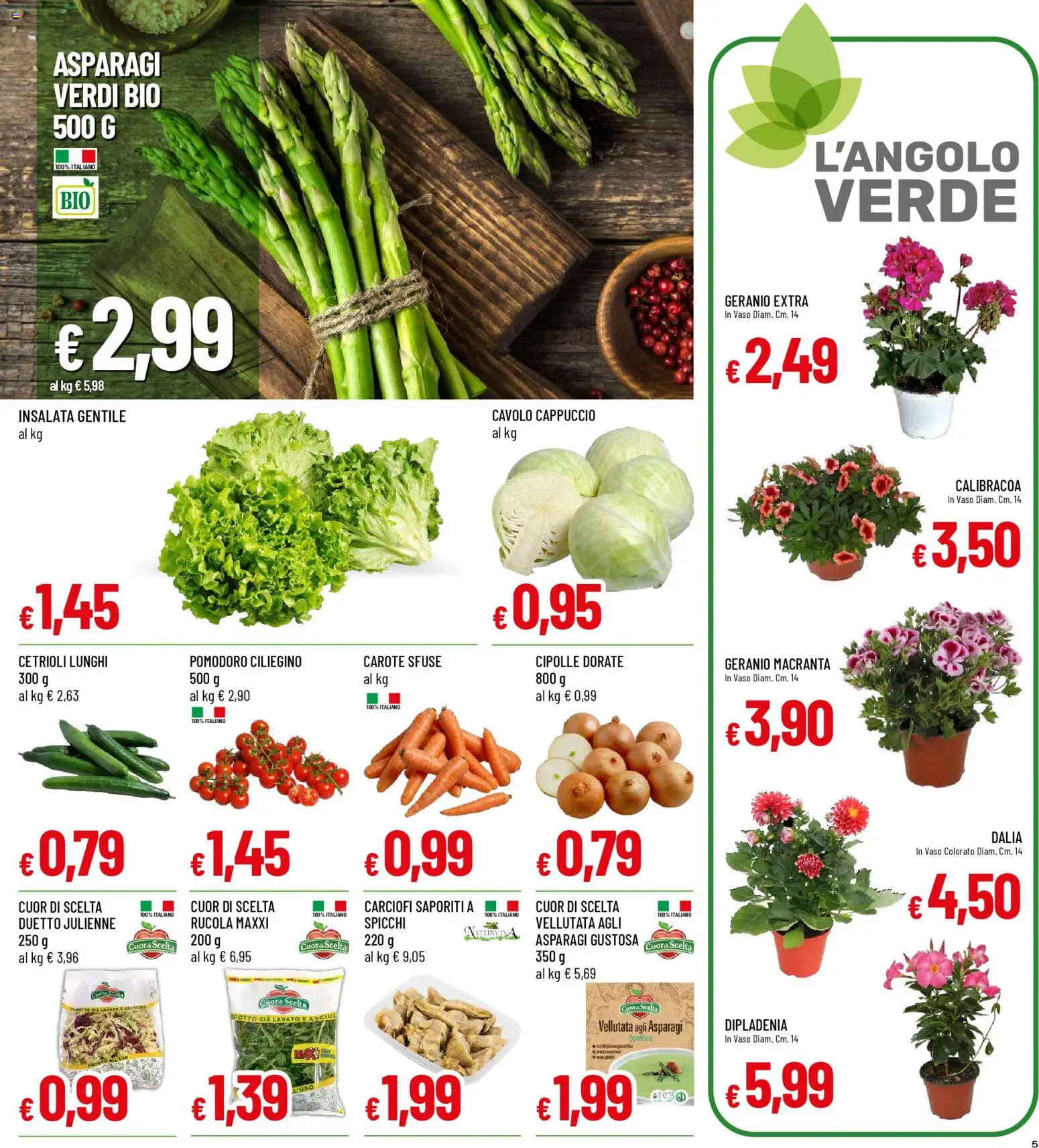 Volantino Galassia del 09.04.2026 | Pagina: 5 | Prodotti: Cetrioli, Cipolle, Pomodoro, Cavolo