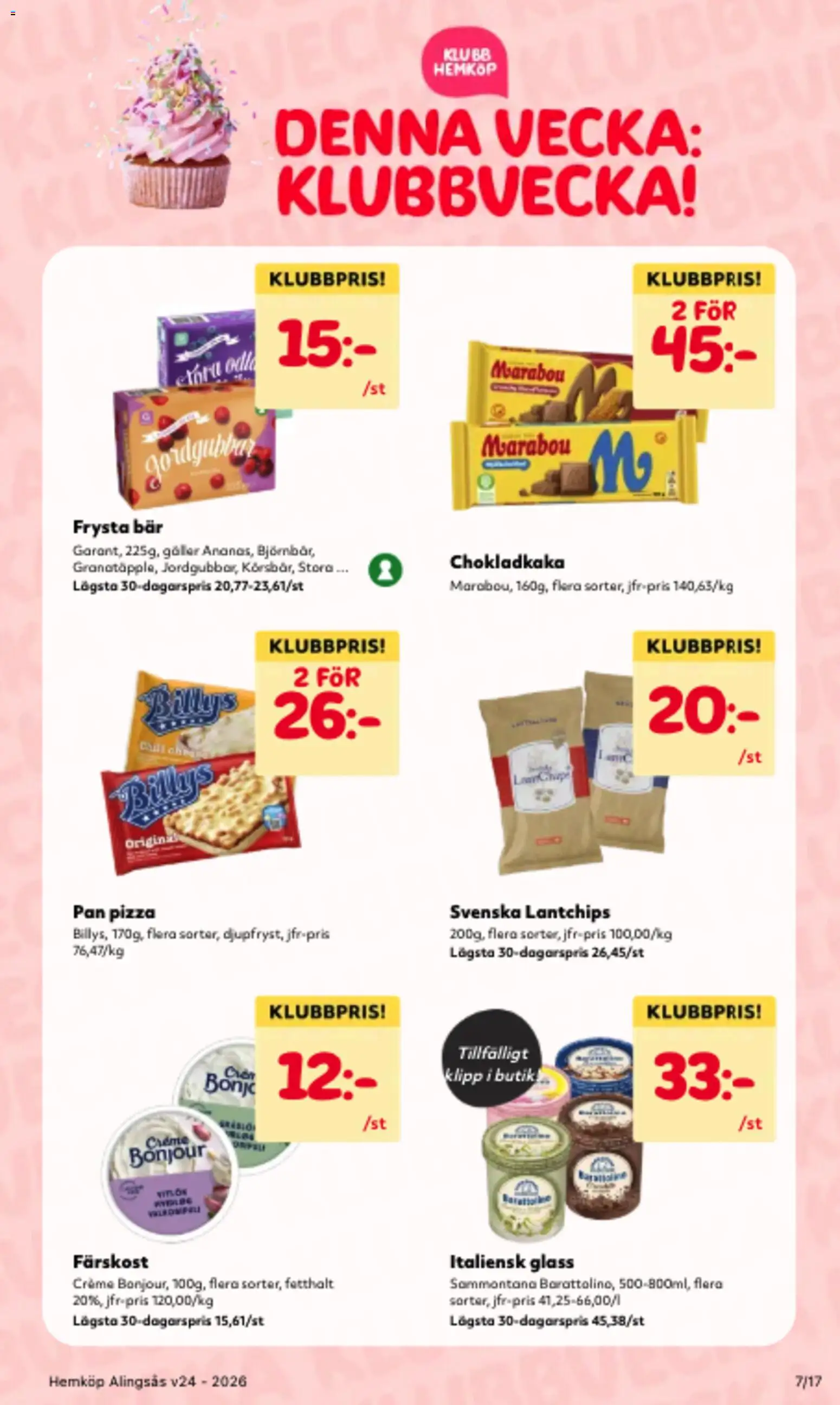 Hemköp reklamblad aktuell från 08.06.2026 | Sida: 7 | Produkter: Galler, Chips, Vitlök, Glass