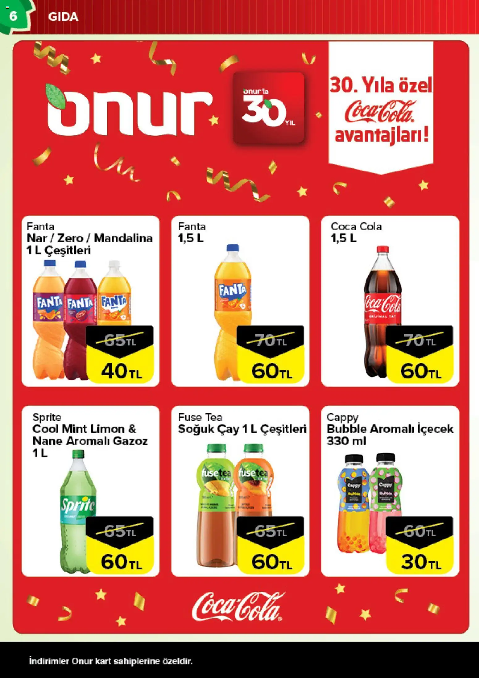 Onur Market Katalog - 11 Ağustos 2026 tarihinden itibaren geçerlidir | Sayfa: 6 | Ürünler: Çay, Mandalina, Soğuk çay, Nar