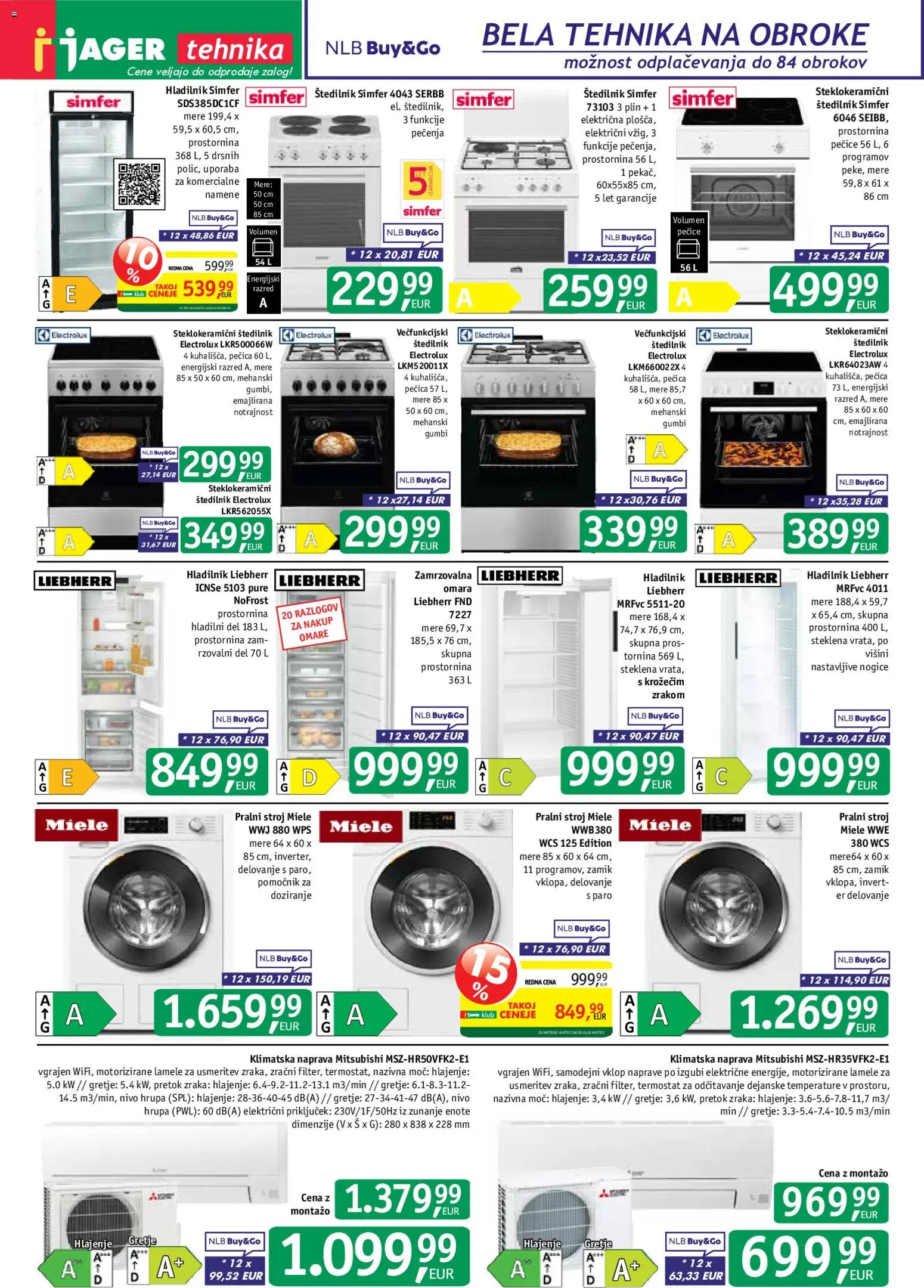 Novi Jager katalog ponudbe – veljaven od 03.06.2026 | Stran: 12 | Izdelki: Pralni stroj, Termostat, Omara, Štedilnik