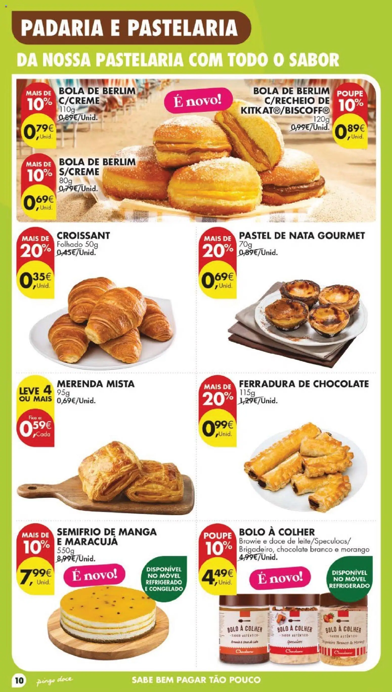 Pingo Doce folheto │ válido de 11/08/2026 | Página: 12 | Produtos: Manga, Chocolate branco, Croissant, Bolo