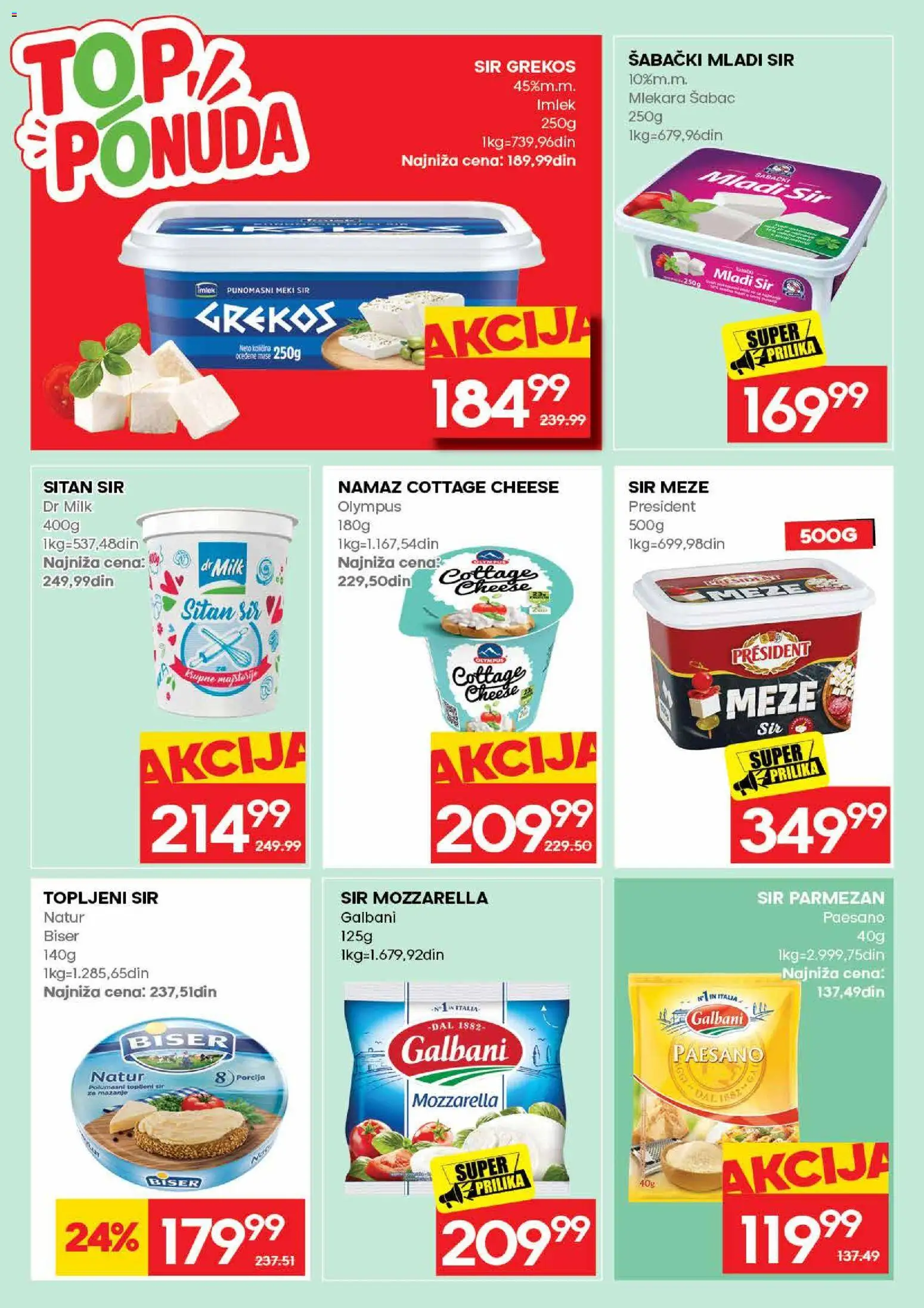 Idea katalog - važi od 17.08.2026 | Strana: 15 | Proizvode: Mladi sir, Namaz, Sir, Mozzarella
