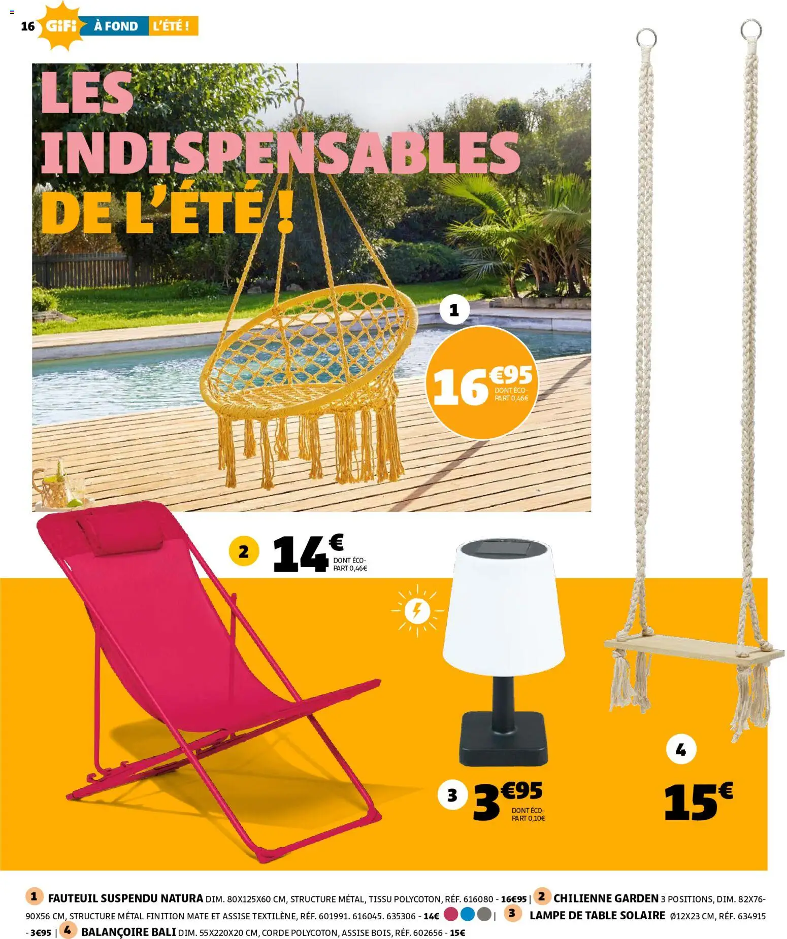 {H1} | Page: 16 | Produits: Fauteuil, Table, Lampe, Chilienne