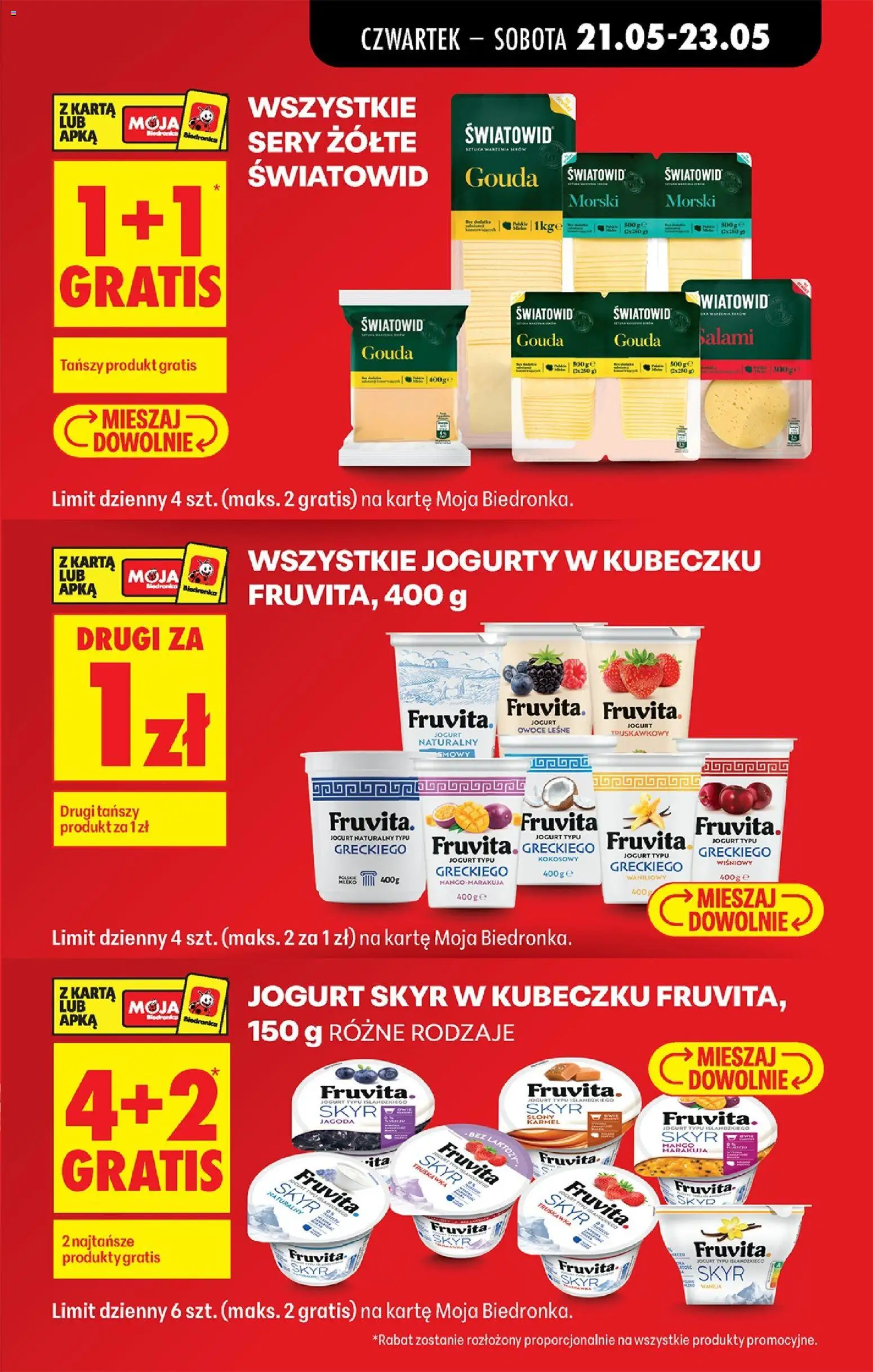 Biedronka gazetka od czwartku od 21.05.2026 | Strona: 9 | Produkty: Sery, Jogurt, Salami, Skyr