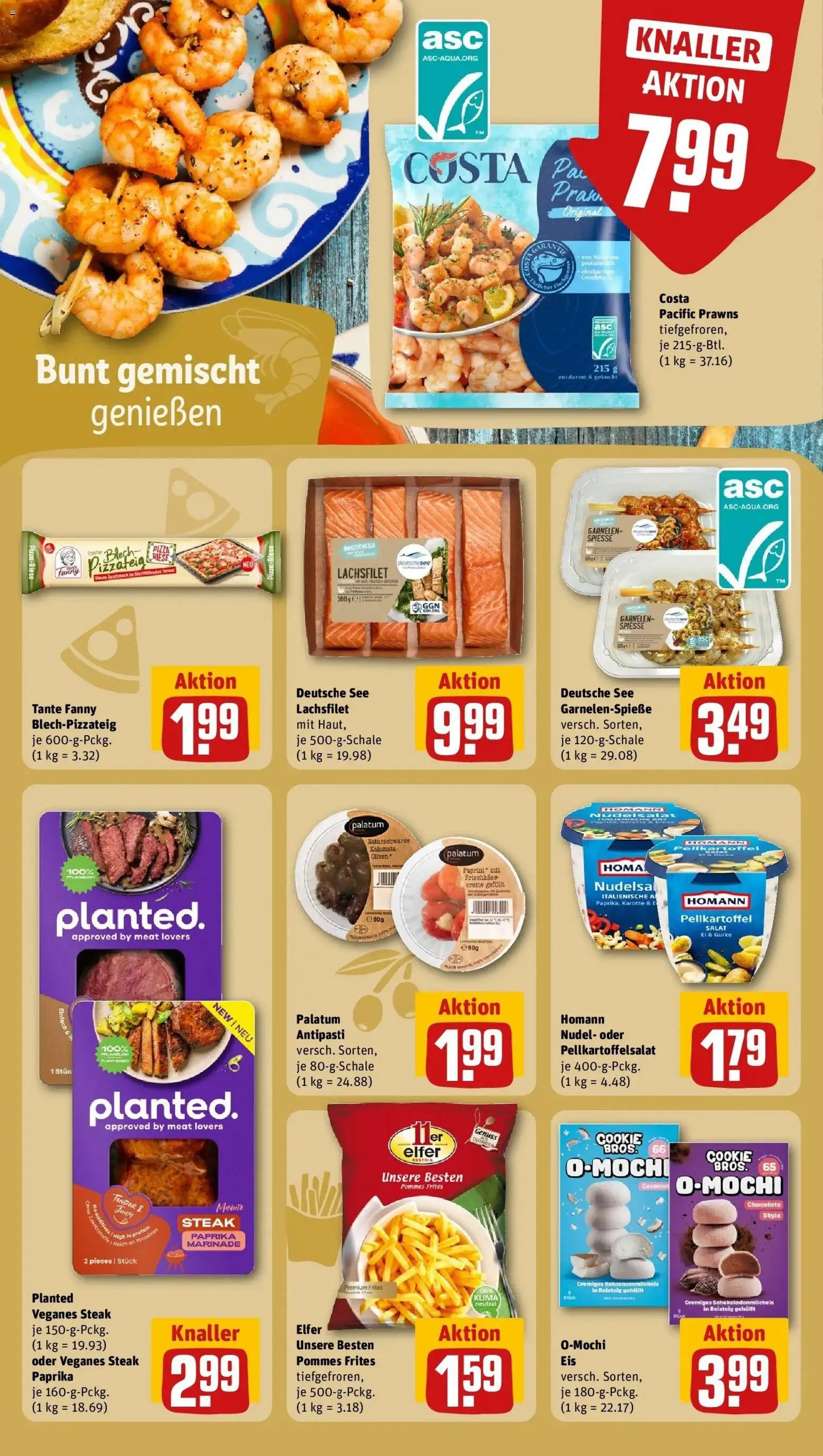 REWE Prospekt ab 14.09.2026 zum Blättern » Angebote | Seite: 20 | Produkte: Garnelen, Pommes frites, Pizza, Karotte