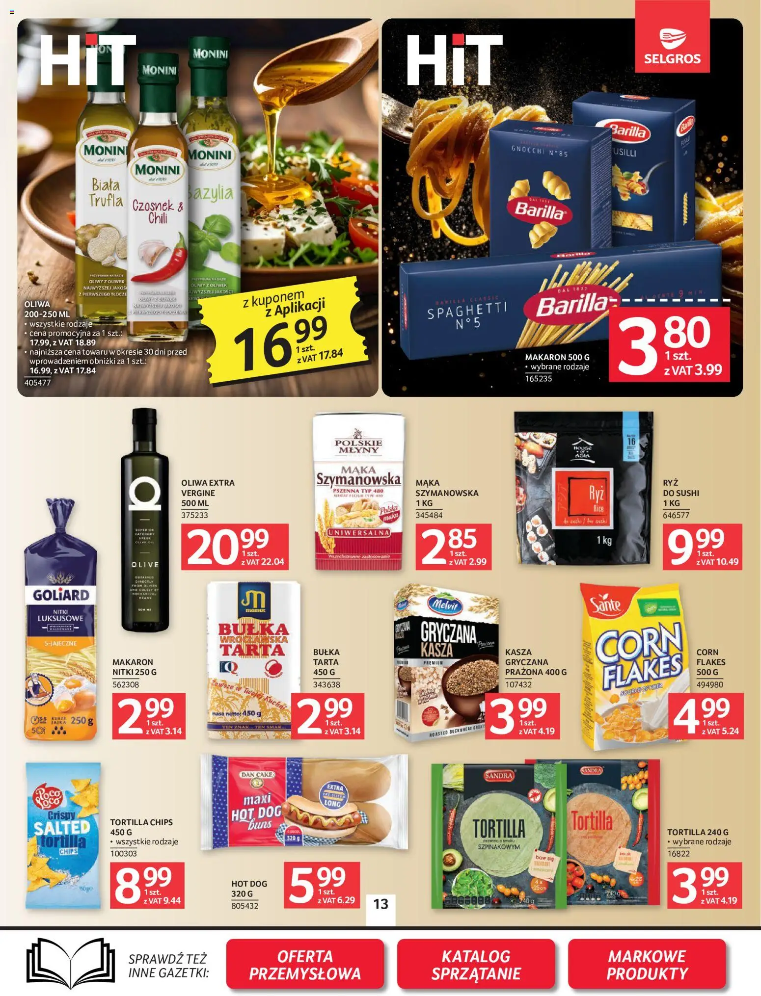 Selgros cash&carry gazetka od 27.08.2026 | Strona: 13 | Produkty: Kasza, Barilla, Tortilla, Bułka