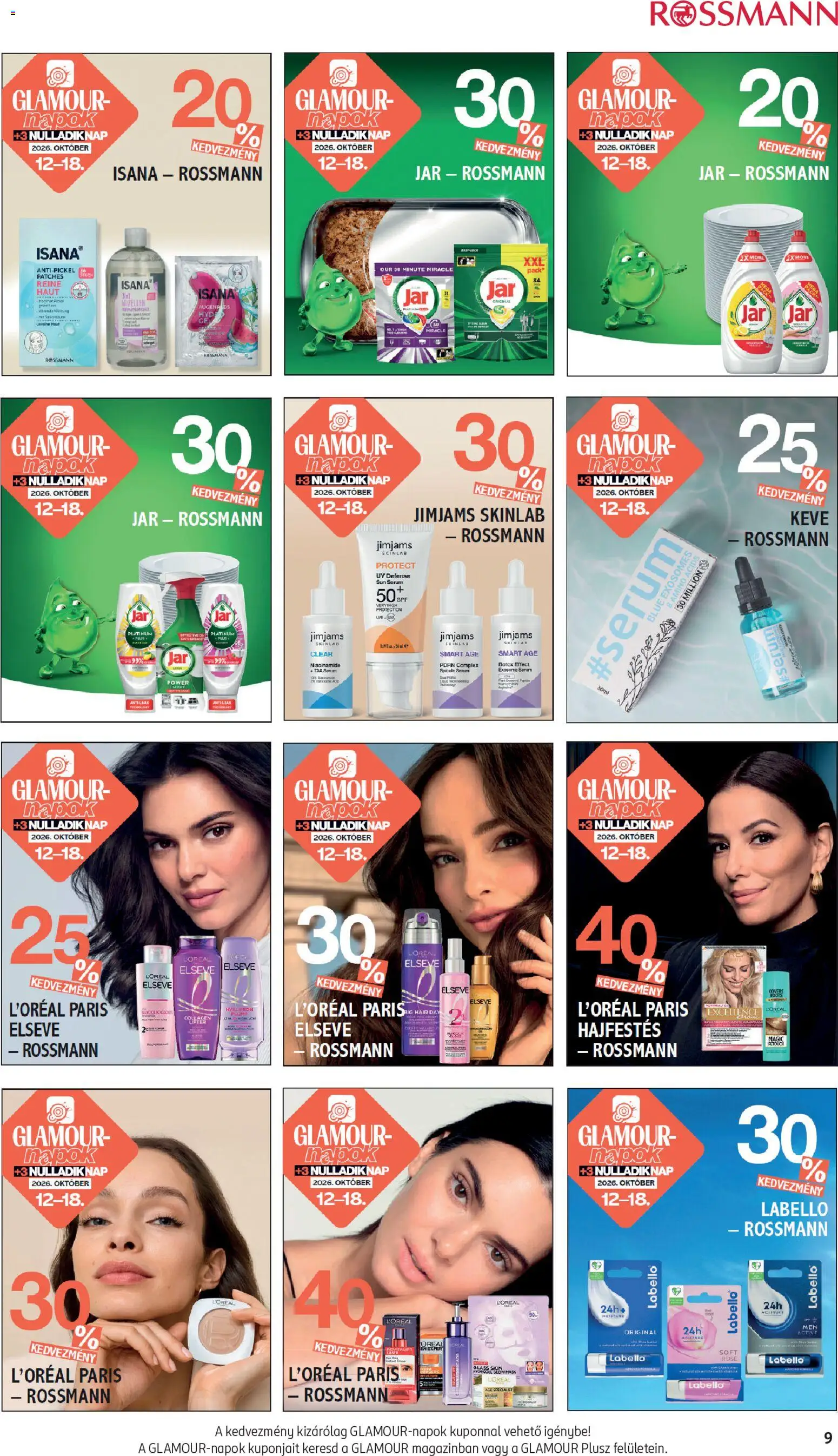 Rossmann akciós ujság - amely érvényes a következő dátumtól: 2026.10.12. | Oldal: 9
