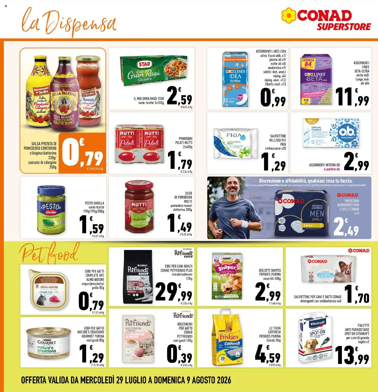 Volantino Conad del 29/07/2026 | Pagina: 22 | Prodotti: Salmone, Spinaci, Pesto, Mutti