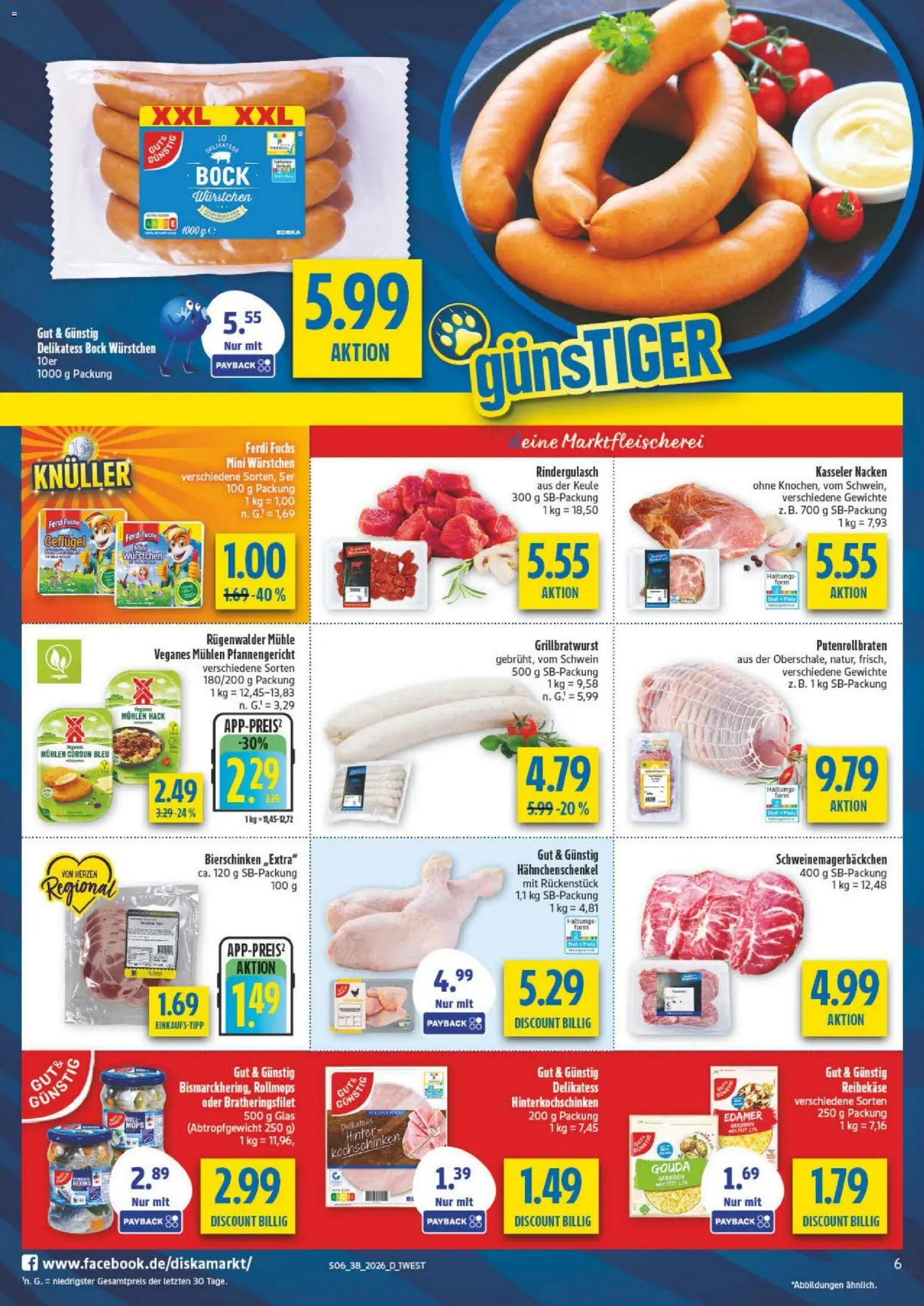 Diska - Diska Angebote Bayern KW38 – gültig ab 09.09.2026 | Seite: 6 | Produkte: Hering, Mühle, Edamer, Kasseler nacken
