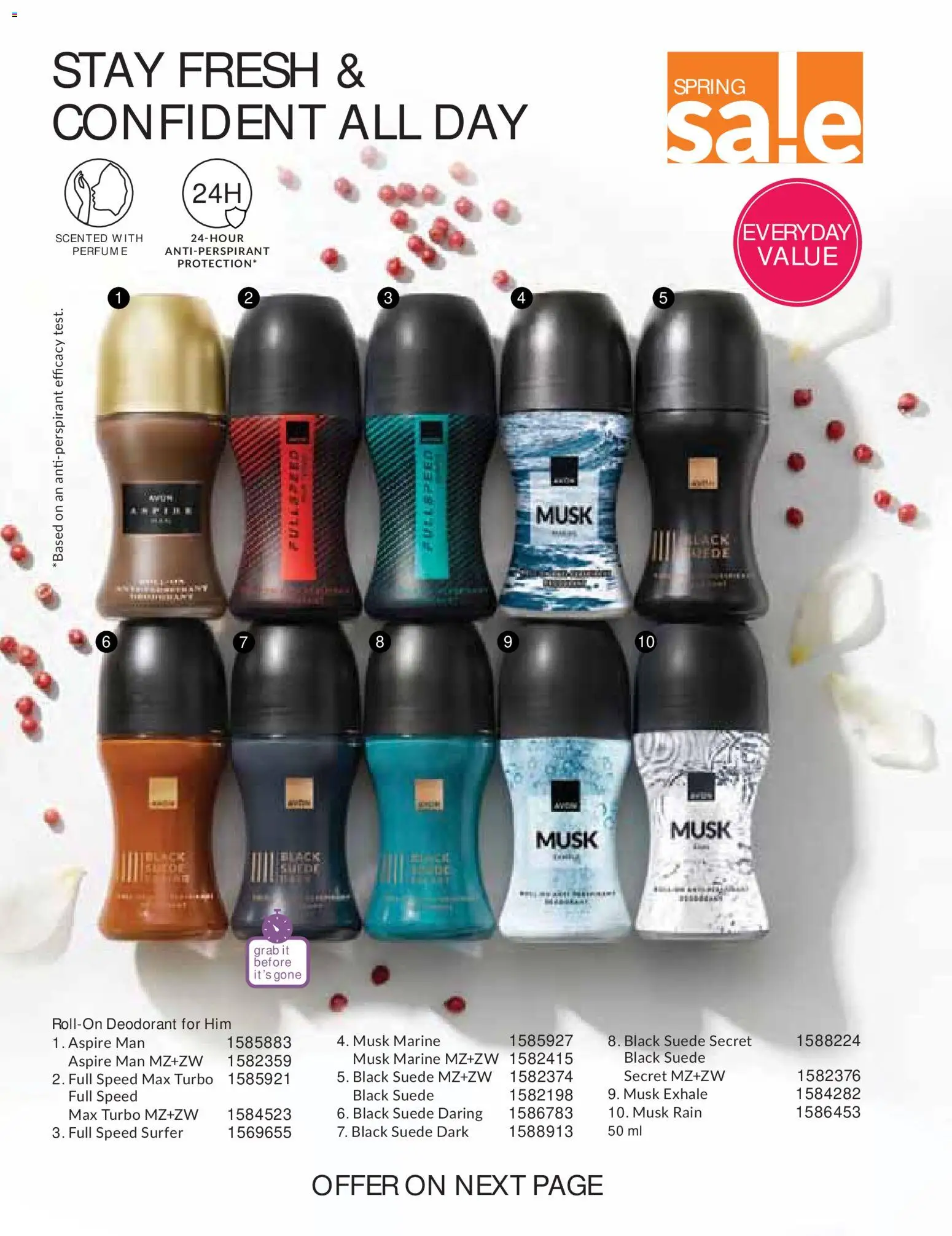 New Avon catalogue – valid from 01/09/2026 | Page: 170 | Products: Perfume, Deodorant, Antiperspirant