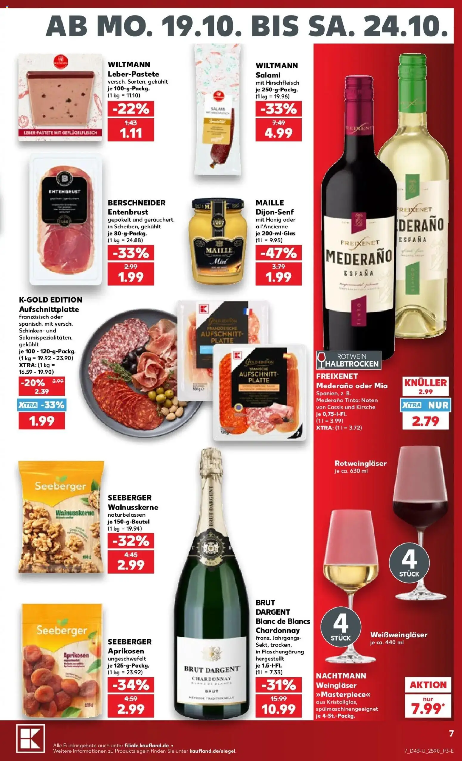 Prospekt Kaufland ab 19.10.2026 » Angebote Online zum Blättern | Seite: 83 | Produkte: Freixenet, Rotwein, Salami, Schinken