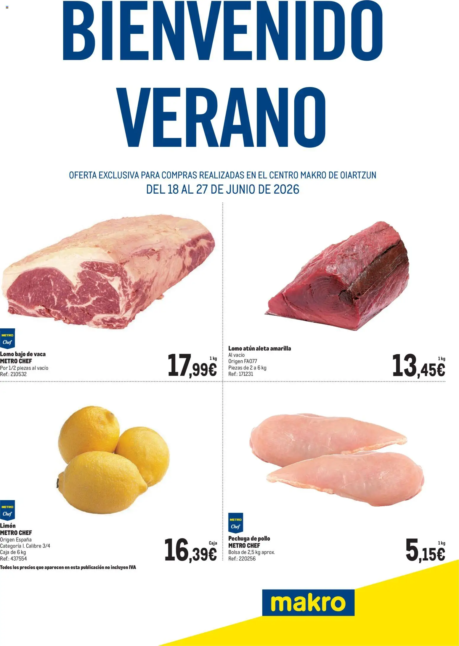 Makro Bienvenido Verano Oiartzun │ válido desde el 18.06.2026 | Página: 1 | Productos: Bolsa, Caja