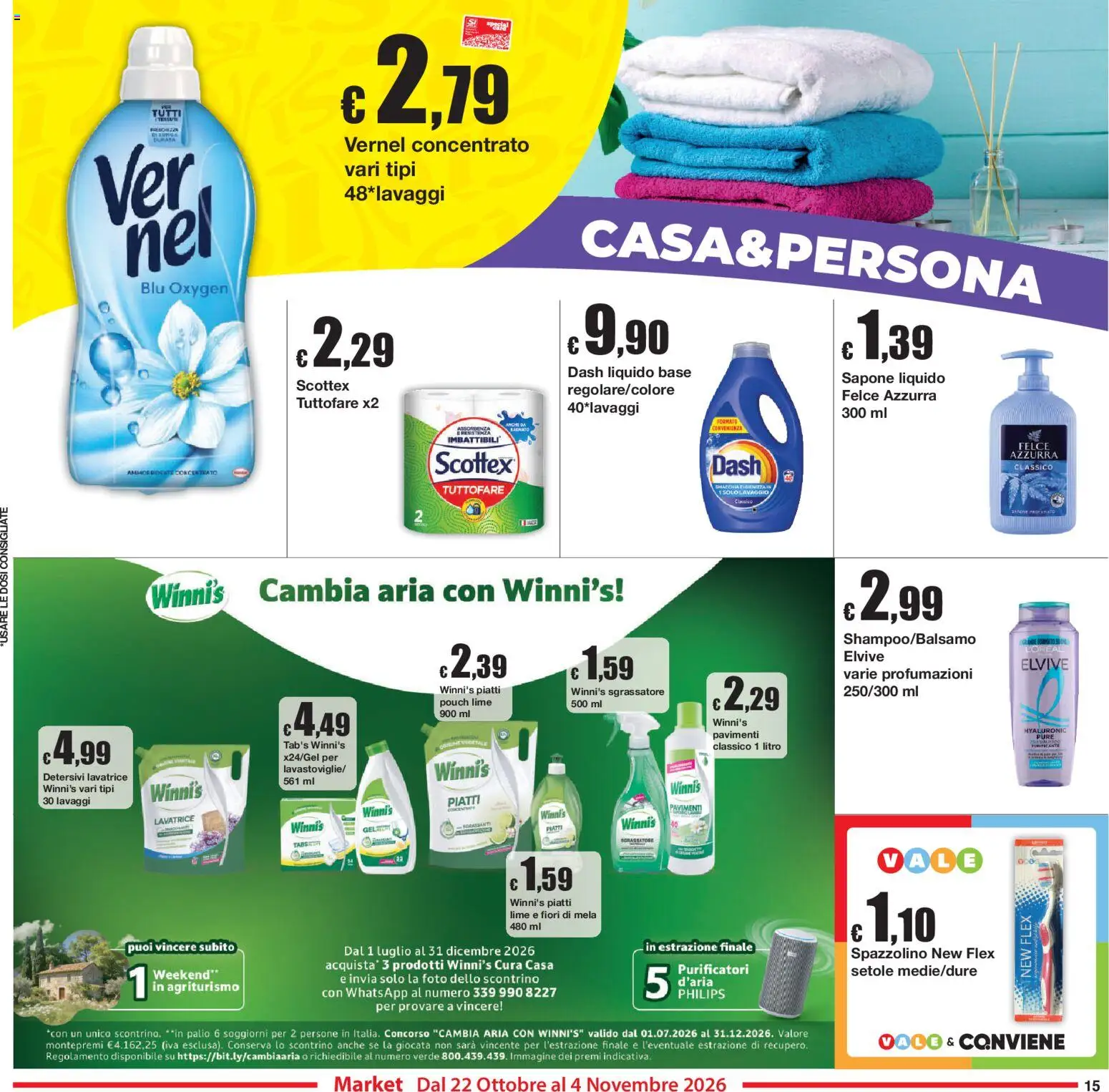 Volantino Sì con Te del 22/10/2026 | Pagina: 15 | Prodotti: Spazzolino, Piatti, Lime, Fiori