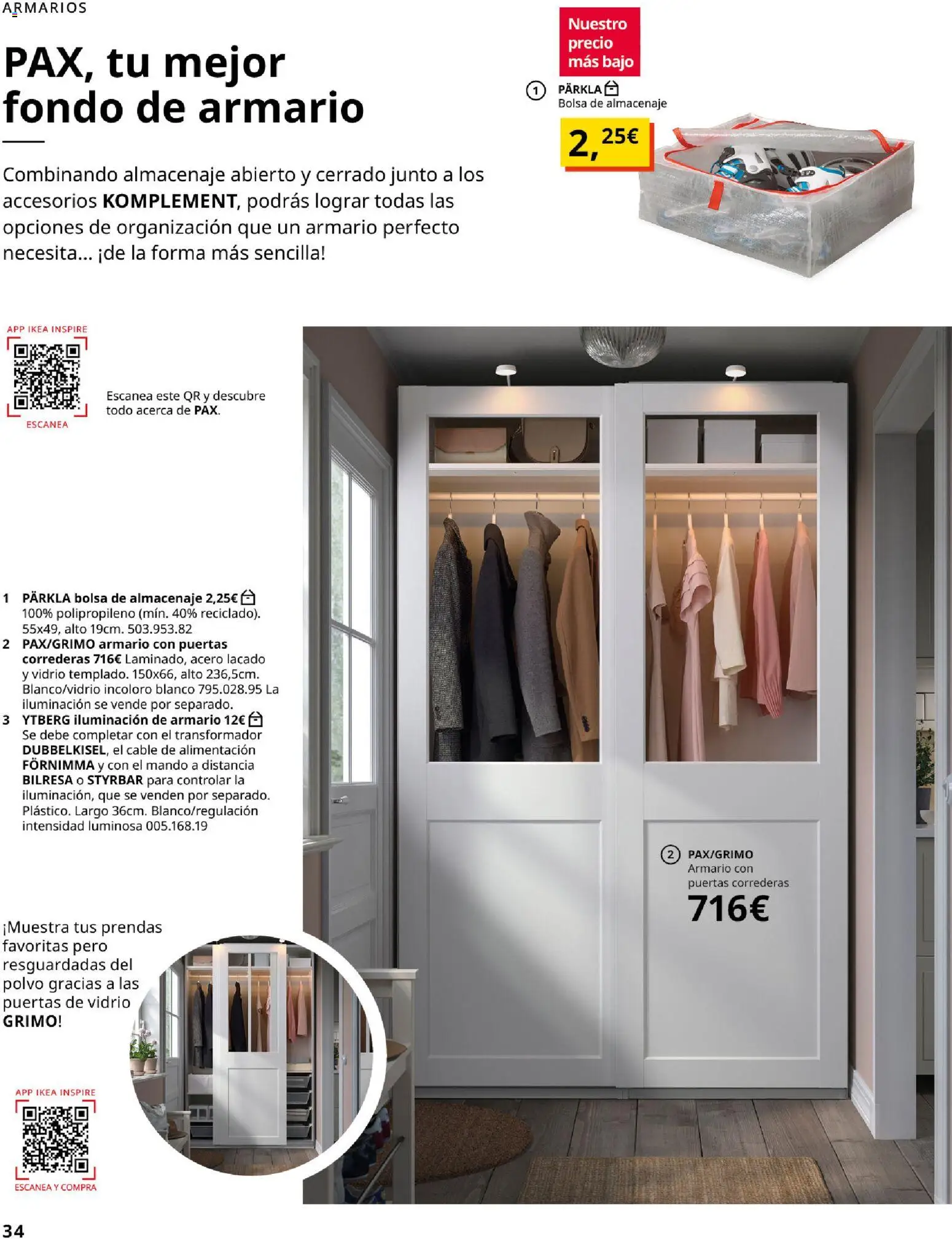IKEA - Domitorios │ válido desde el 01/09/2026 | Página: 34 | Productos: Polvo, Cable, Almacenaje, Armario