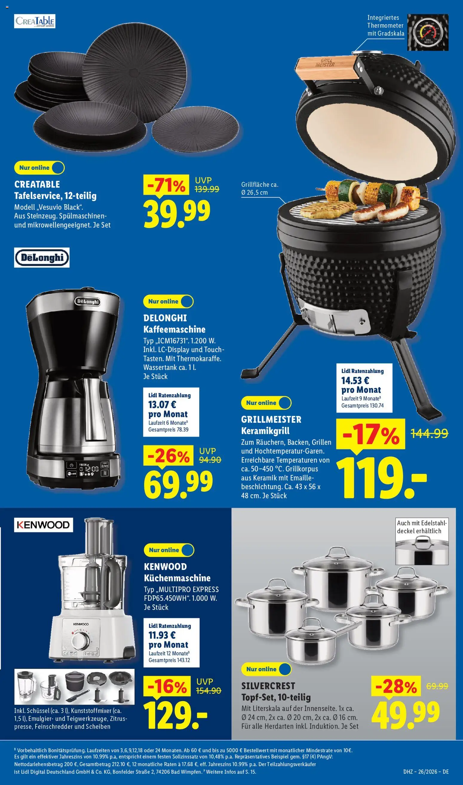Lidl Prospekt – gültig ab 22.06.2026 | Seite: 3 | Produkte: Grill, Kaffeemaschine, Thermometer, Bad