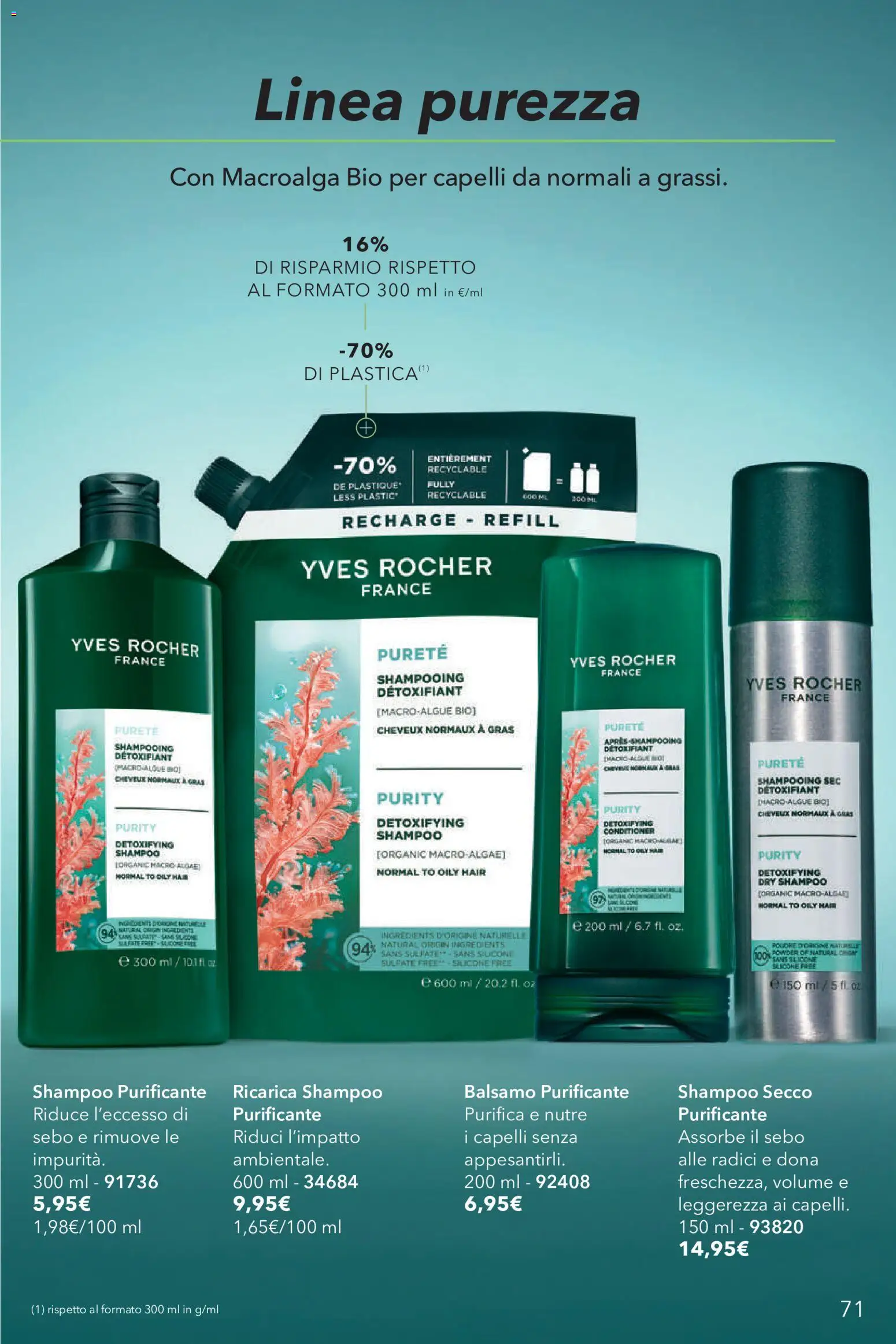 Volantino Yves Rocher del 04.06.2026 | Pagina: 71 | Prodotti: Shampoo, Balsamo, Silicone