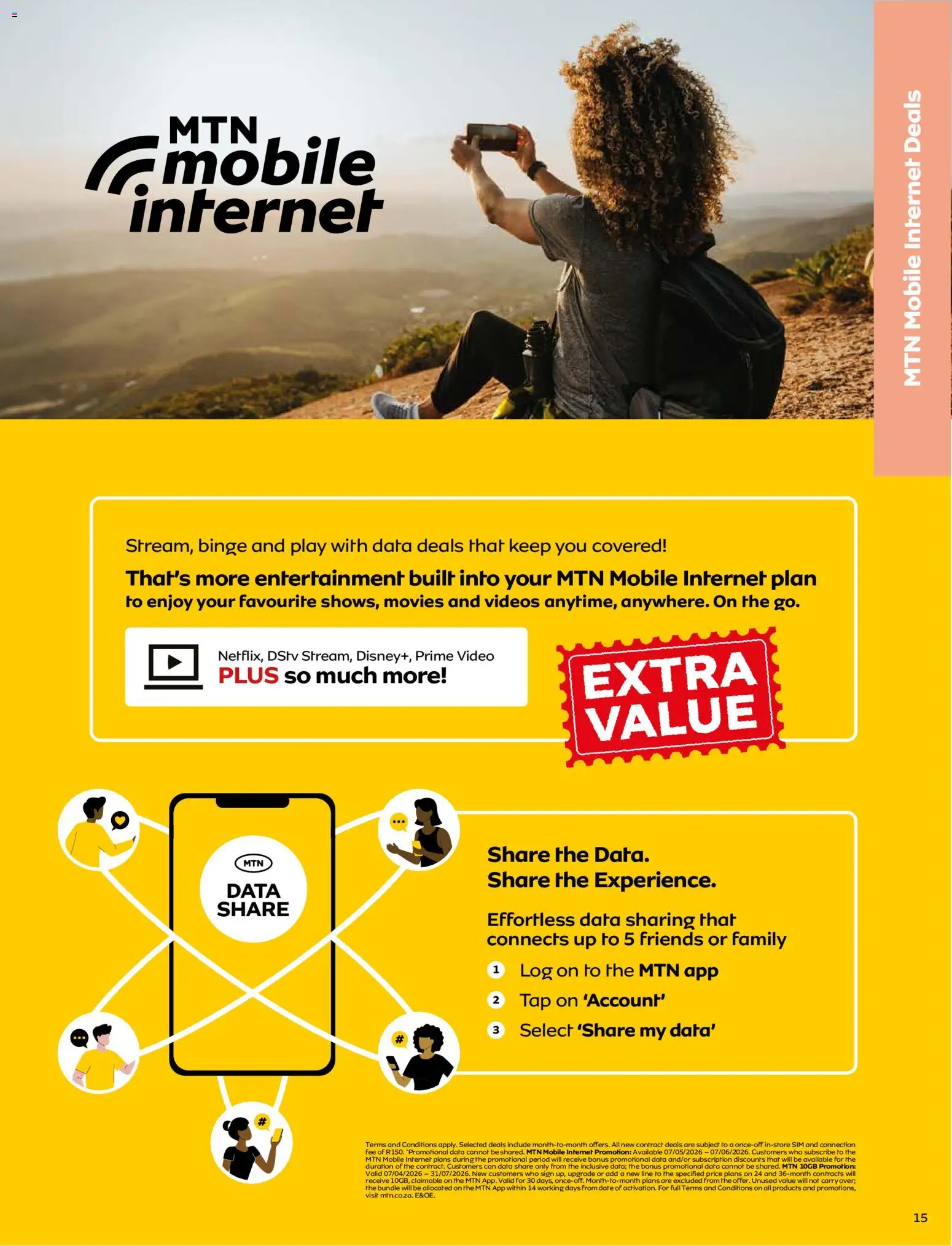 New MTN catalogue – valid from 07.05.2026 | Page: 15 | Products: Data, Sim, Tap