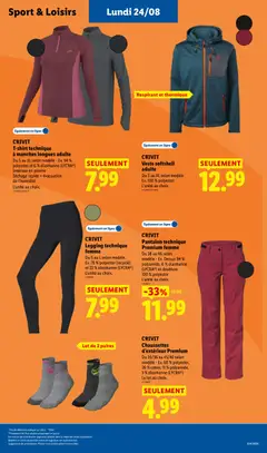 LIDL - Prévisualisation de CRIVIT Legging technique femme, Du S au L selon modèle. Ex. 78 % polyester (recyclé) et 22 % élasthanne (LYCRA®) L'unité au choix. valide à partir de 20/08/2026 | Page: 49