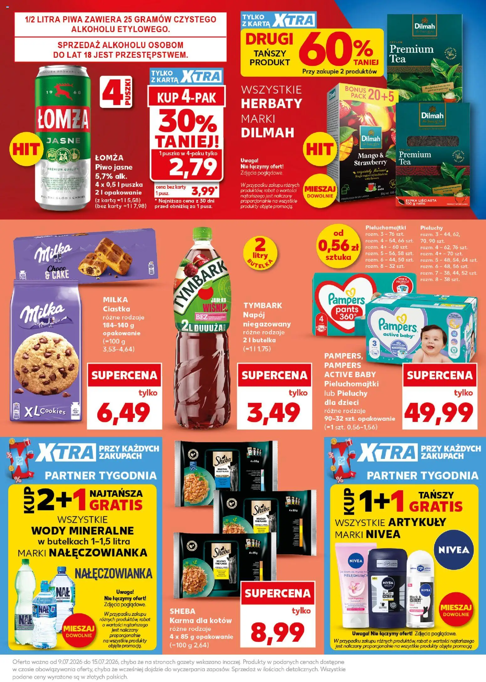 Kaufland Polsko leták - Mocny start od 13.07.2026 | Strana: 11 | Produkty: Nivea, Pampers, Sheba, Karty