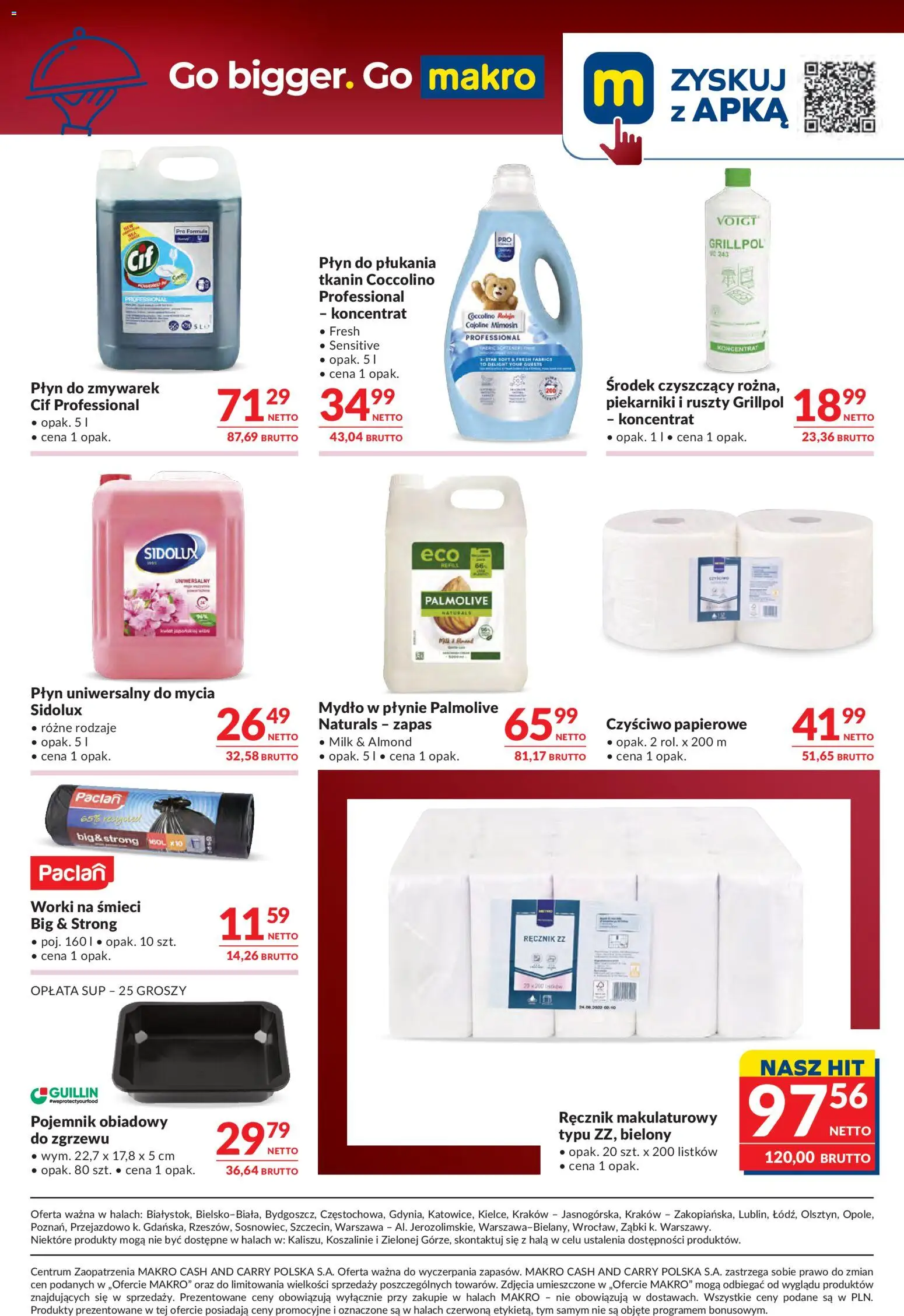 Makro gazetka - Oferta dla gastronomii od 04.08.2026 | Strona: 10 | Produkty: Mydło w płynie, Coccolino, Mydło, Płyn do zmywarek