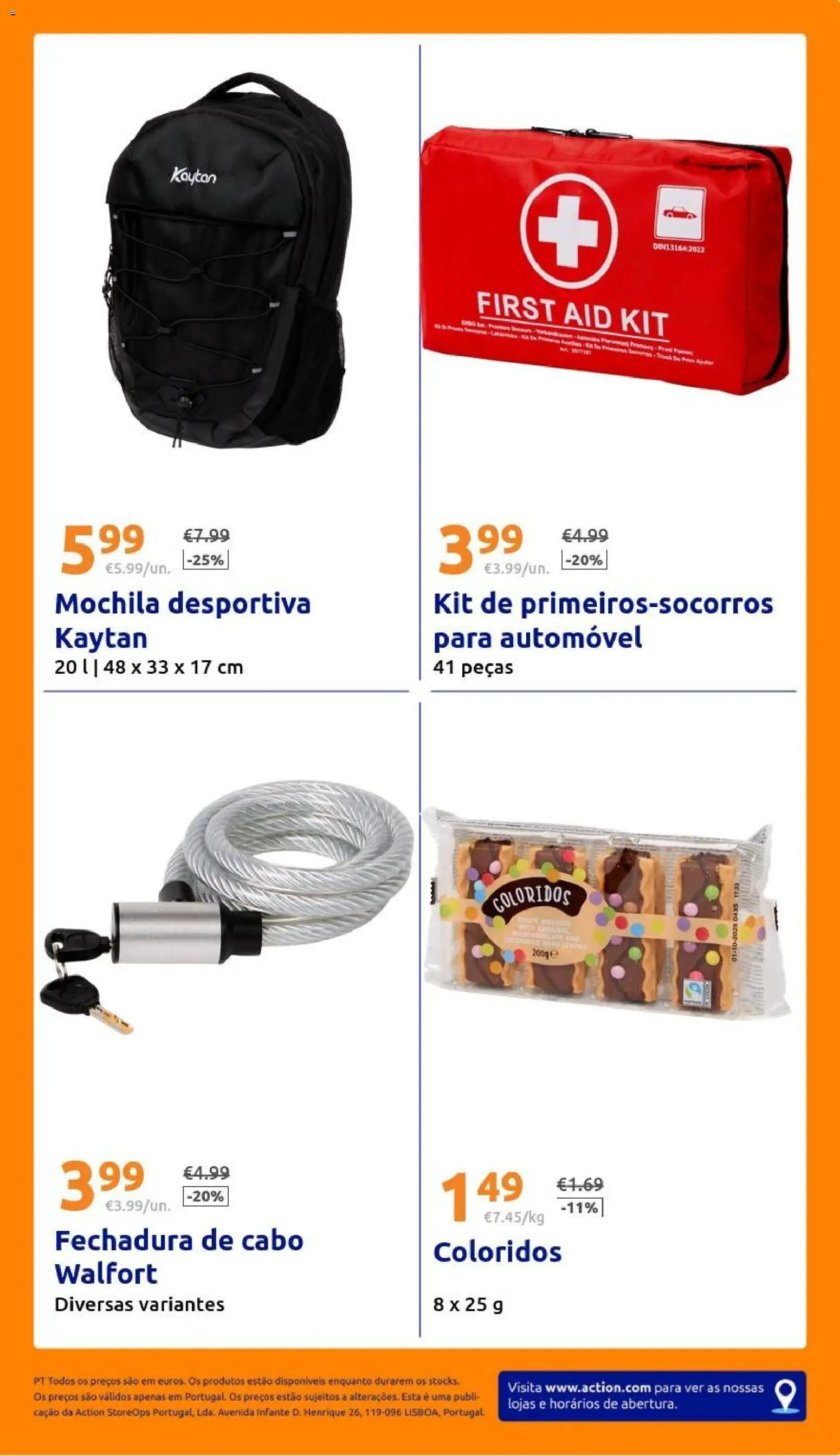 Action folheto │ válido de 22/07/2026 | Página: 25 | Produtos: Mochila, Cabo