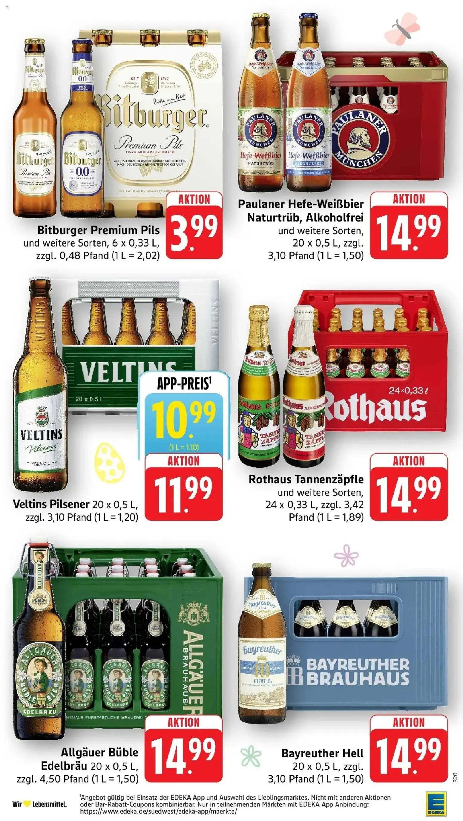 Edeka prospekt Bitburg	 – gültig ab 23.03.2026 | Seite: 35 | Produkte: Bayreuther hell, Bitburger, Bier, Pils